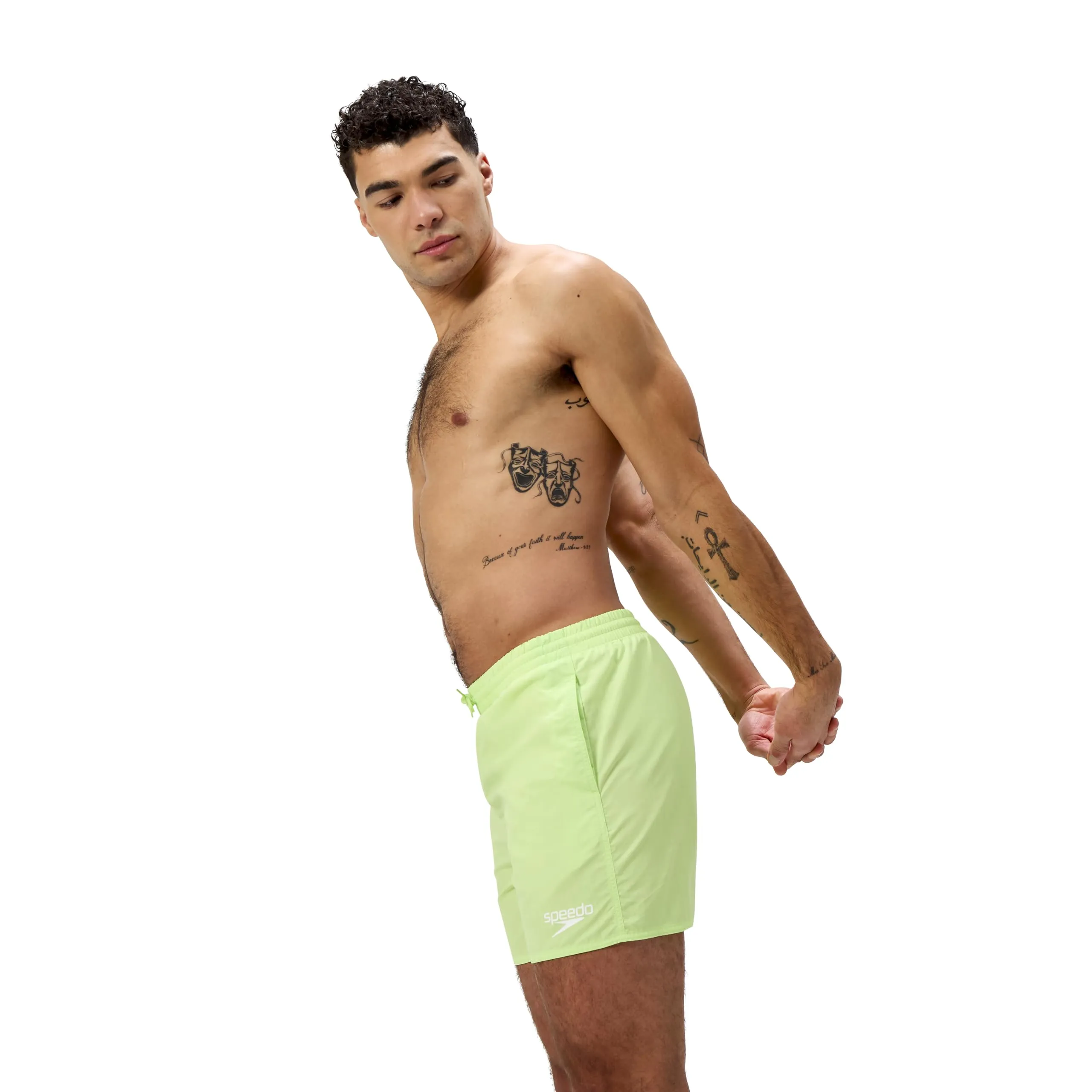 Speedo Men's 16" Watershort Swimming Trunks, Electric Lime/Cobalt/Iris Mirror, M - immagine 2