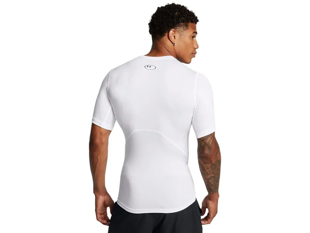 Under Armour UA HG Armour Comp SS Men's Compression Short Sleeve T-Shirt - Black/White - S - immagine 2