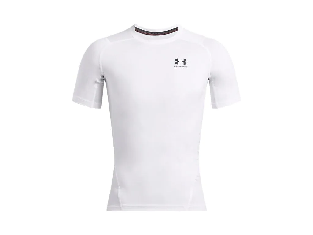 Under Armour UA HG Armour Comp SS Men's Compression Short Sleeve T-Shirt - Black/White - S - immagine 3