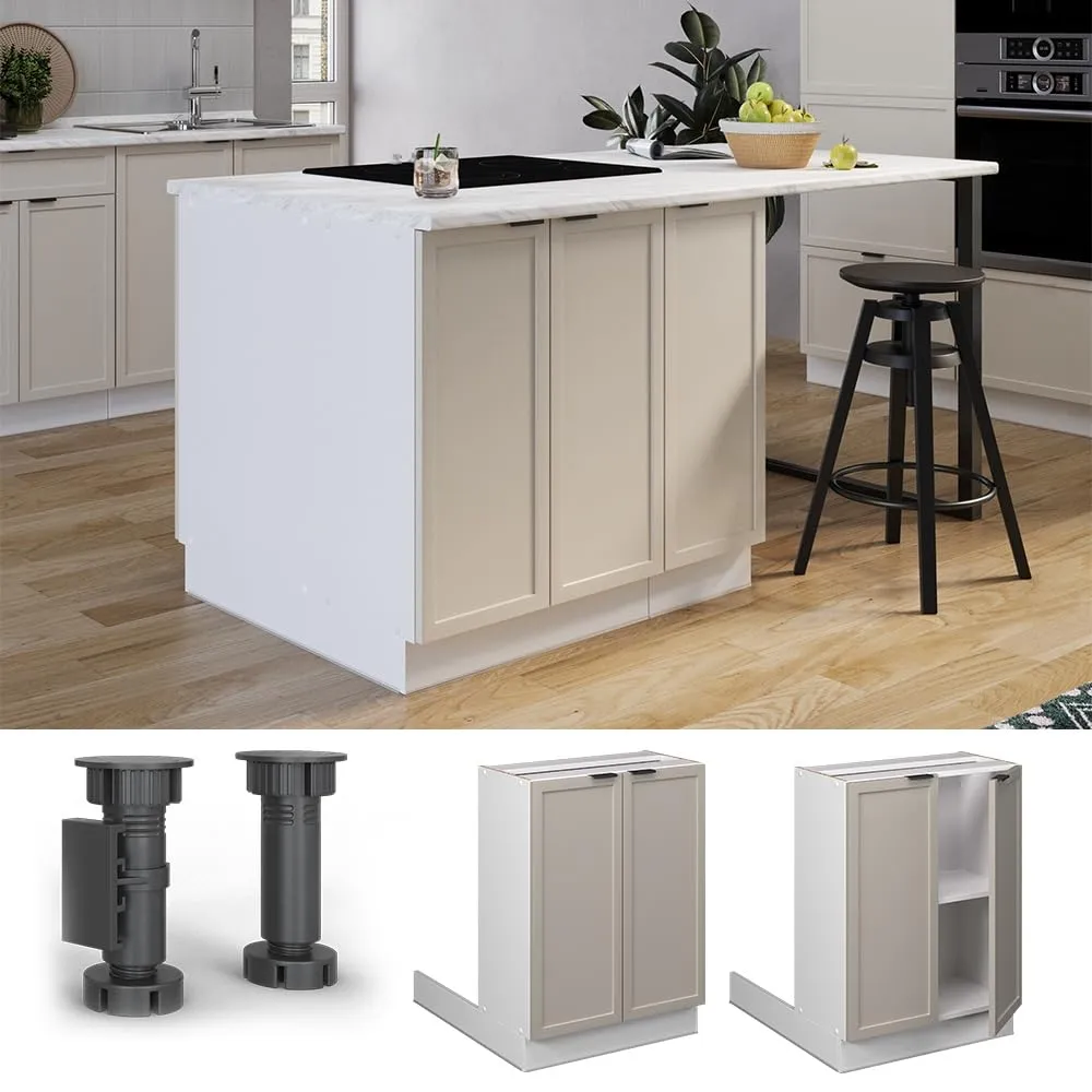 Vicco Isola da cucina Fame-Line, GrigioBeige, 60 cm - immagine 2