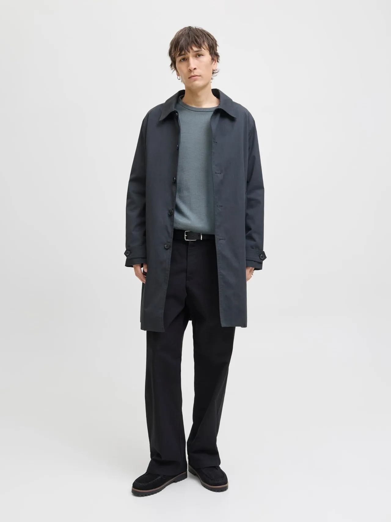 Jack & Jones Jjebasic Knit Crew Neck Noos - Stormy Weather, S - immagine 3