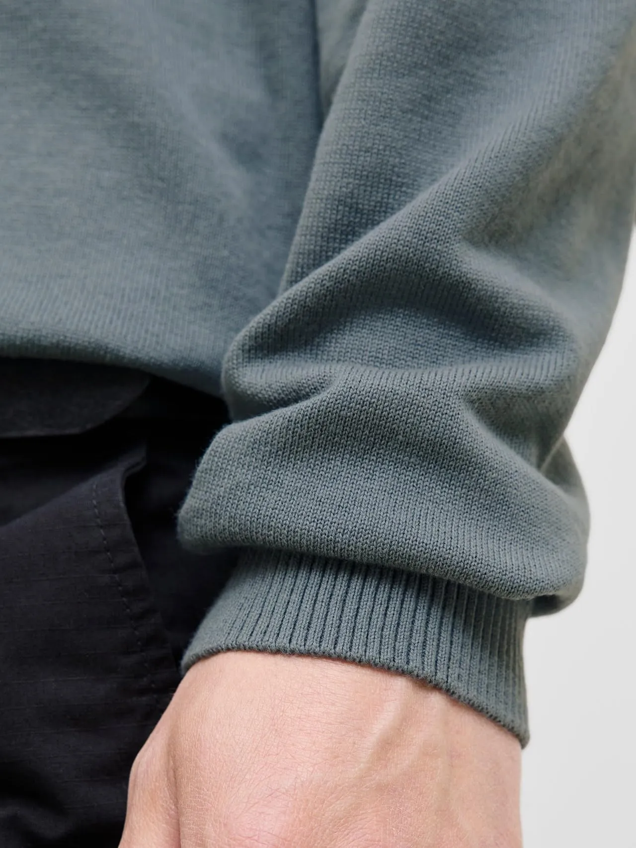 Jack & Jones Jjebasic Knit Crew Neck Noos - Stormy Weather, S - immagine 6