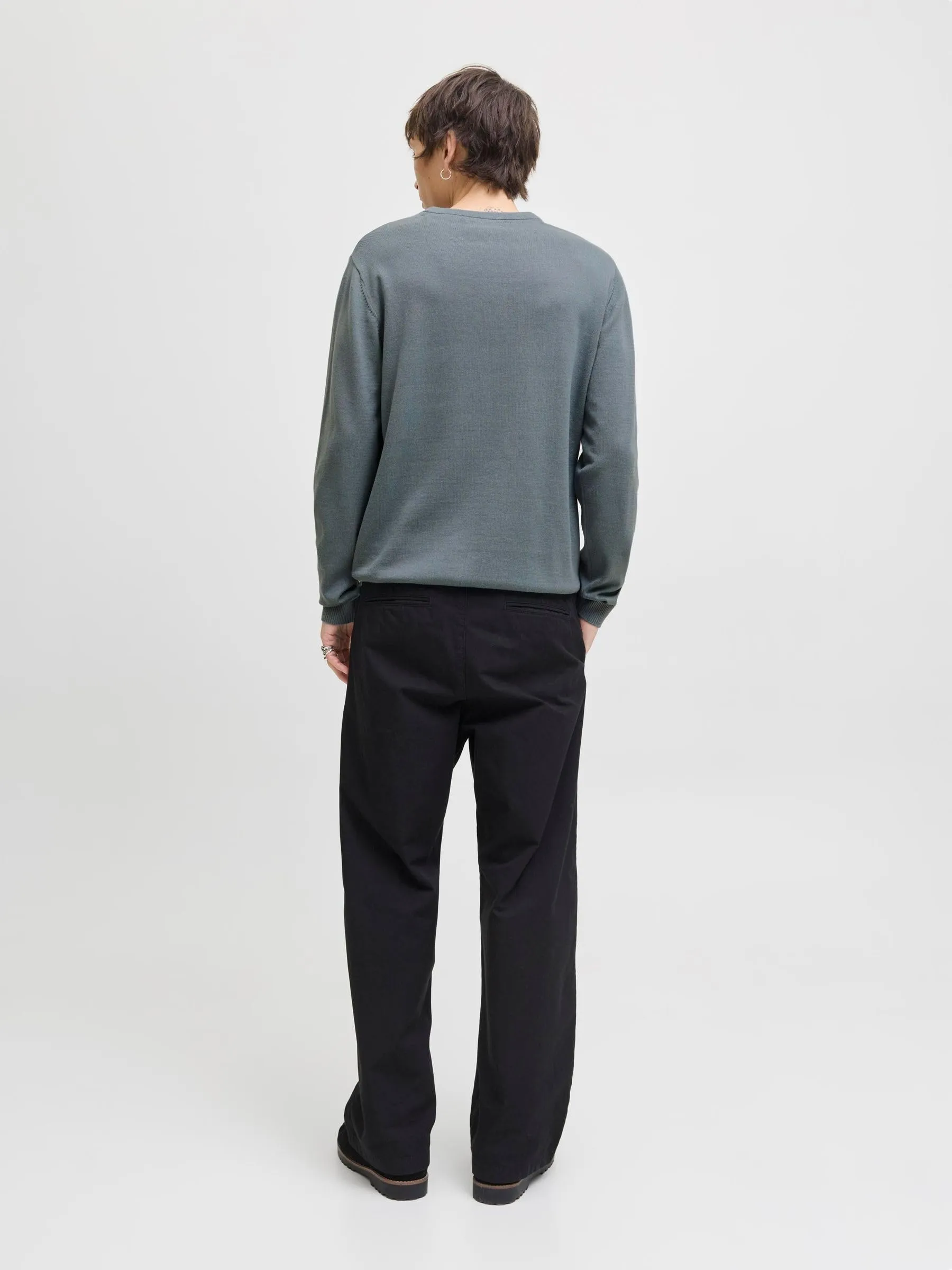 Jack & Jones Jjebasic Knit Crew Neck Noos - Stormy Weather, XL - immagine 5