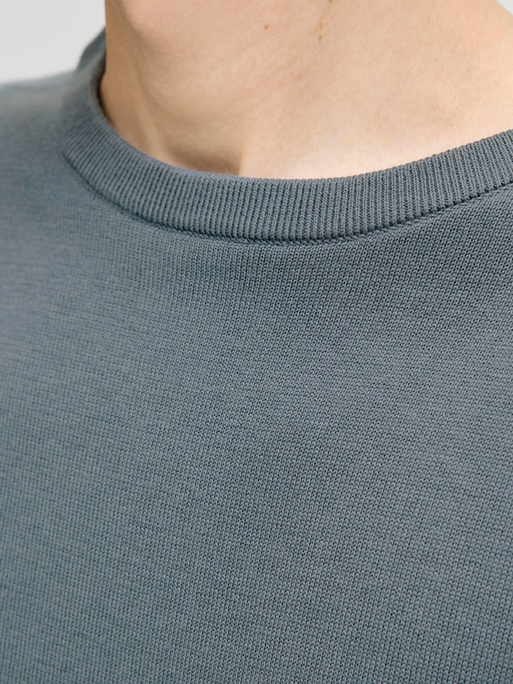 Jack & Jones Jjebasic Knit Crew Neck Noos - Stormy Weather, XL - immagine 6