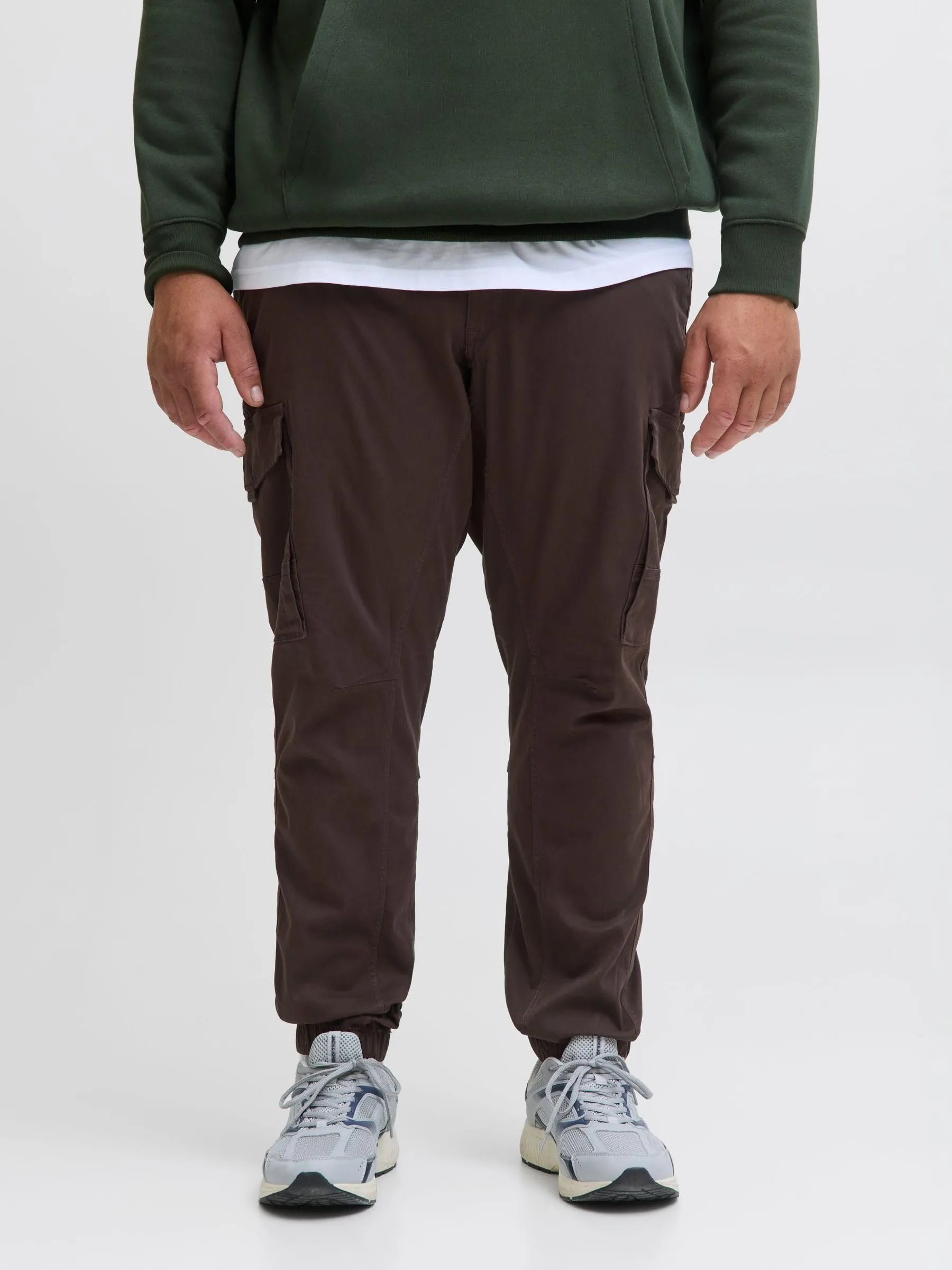 Jack & Jones Plus Size Pantaloni Cargo Slim Tapered Fit Marrone 42/32 - immagine 2