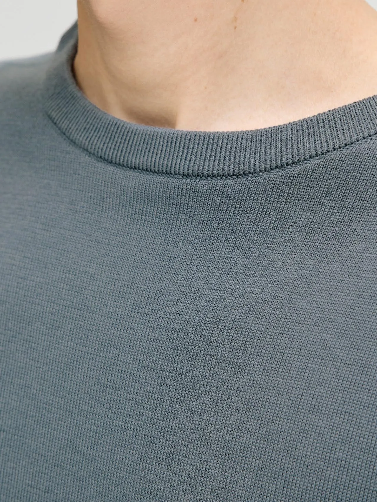 Jack & Jones Jjebasic Knit Crew Neck Noos, Stormy Weather, L - immagine 5
