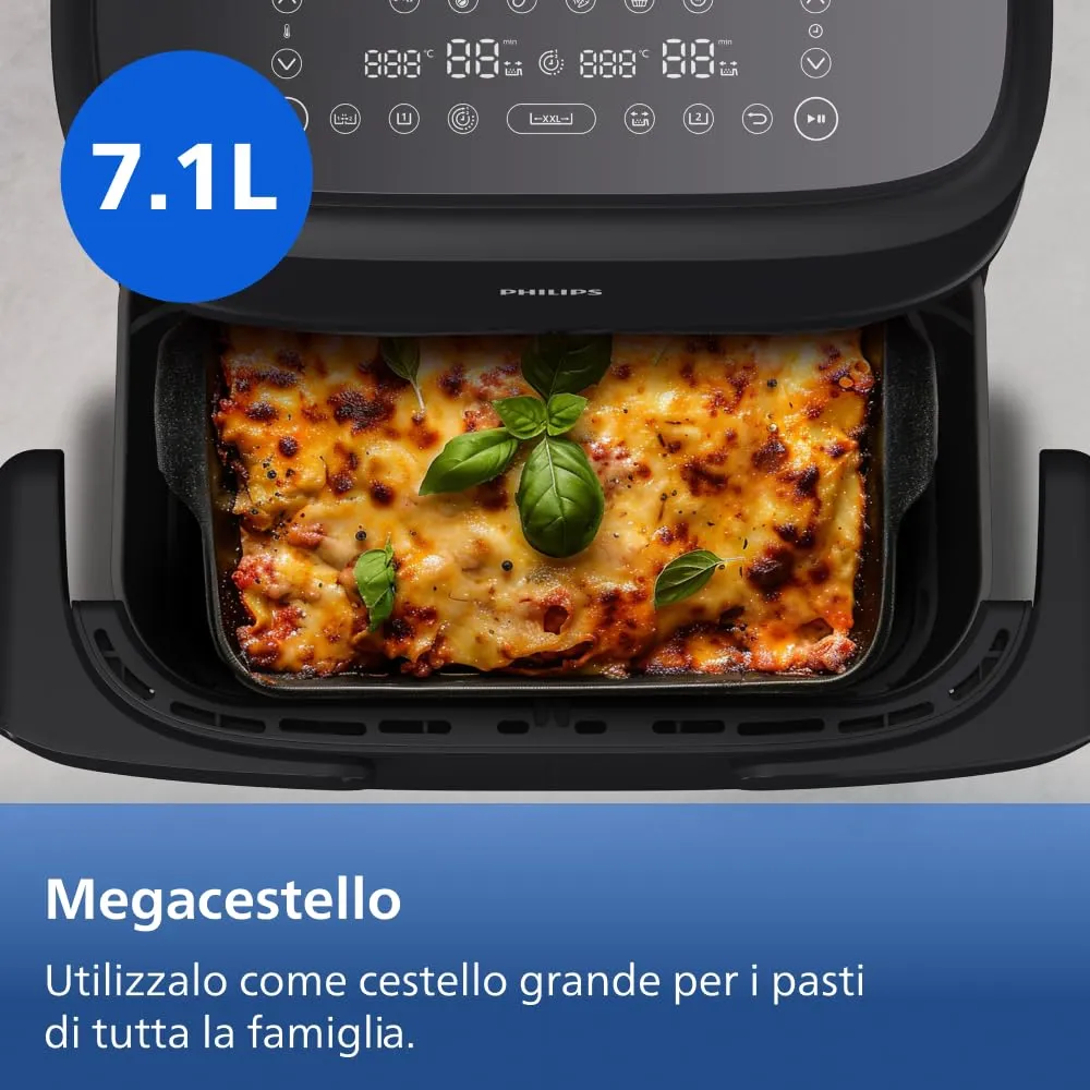 Philips Airfryer 1000 Friggitrice ad aria con Cestello Flexi 7.1L NA154/00 - immagine 4