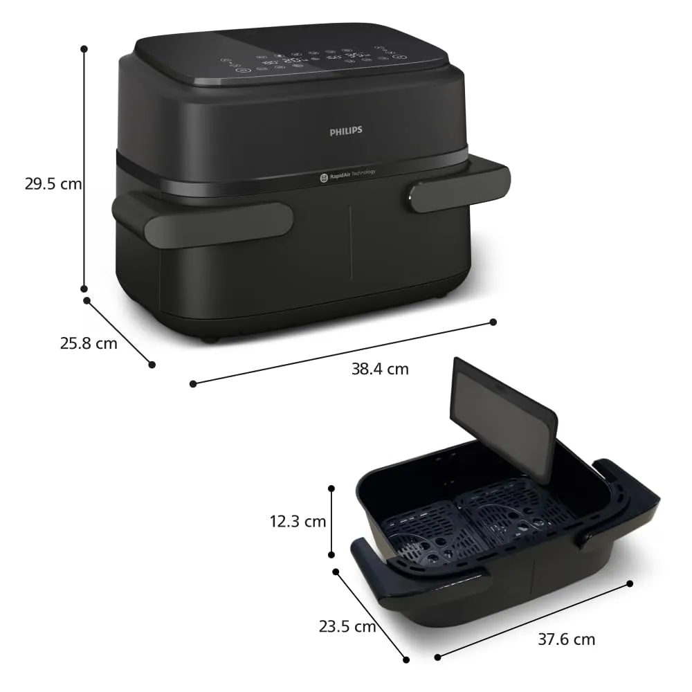 Philips Airfryer 1000 Friggitrice ad aria con Cestello Flexi 7.1L NA154/00 - immagine 11