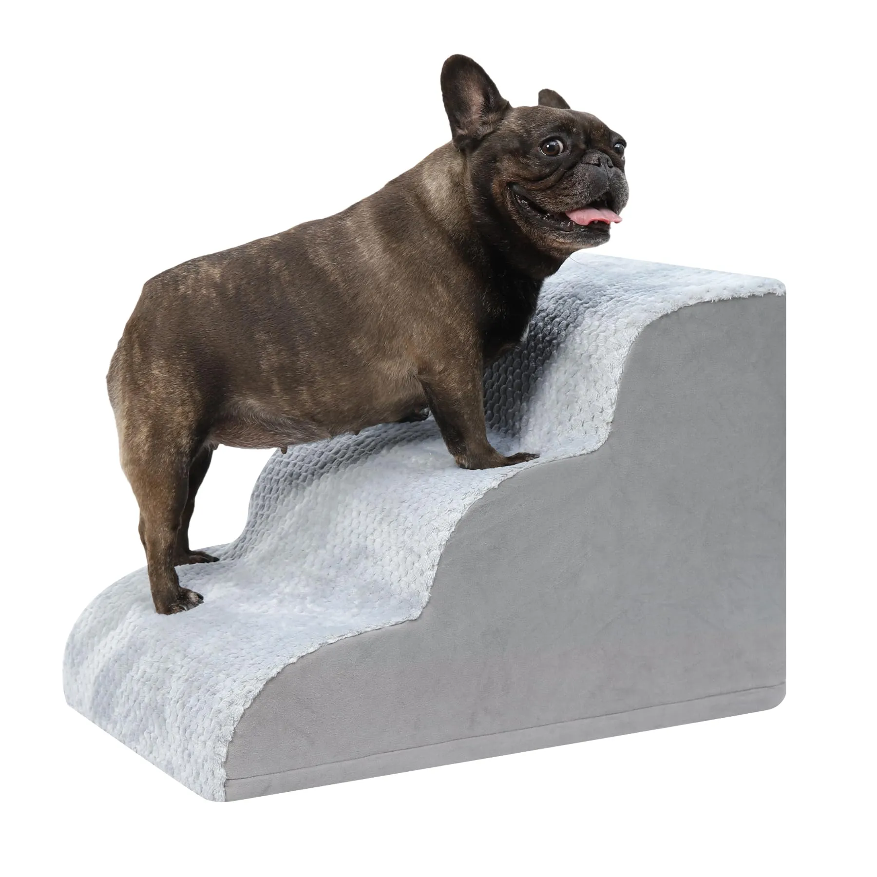 KSIIA Scaletta per Cani 3 Gradini 40 cm Antiscivolo per Divano e Letto - immagine 1