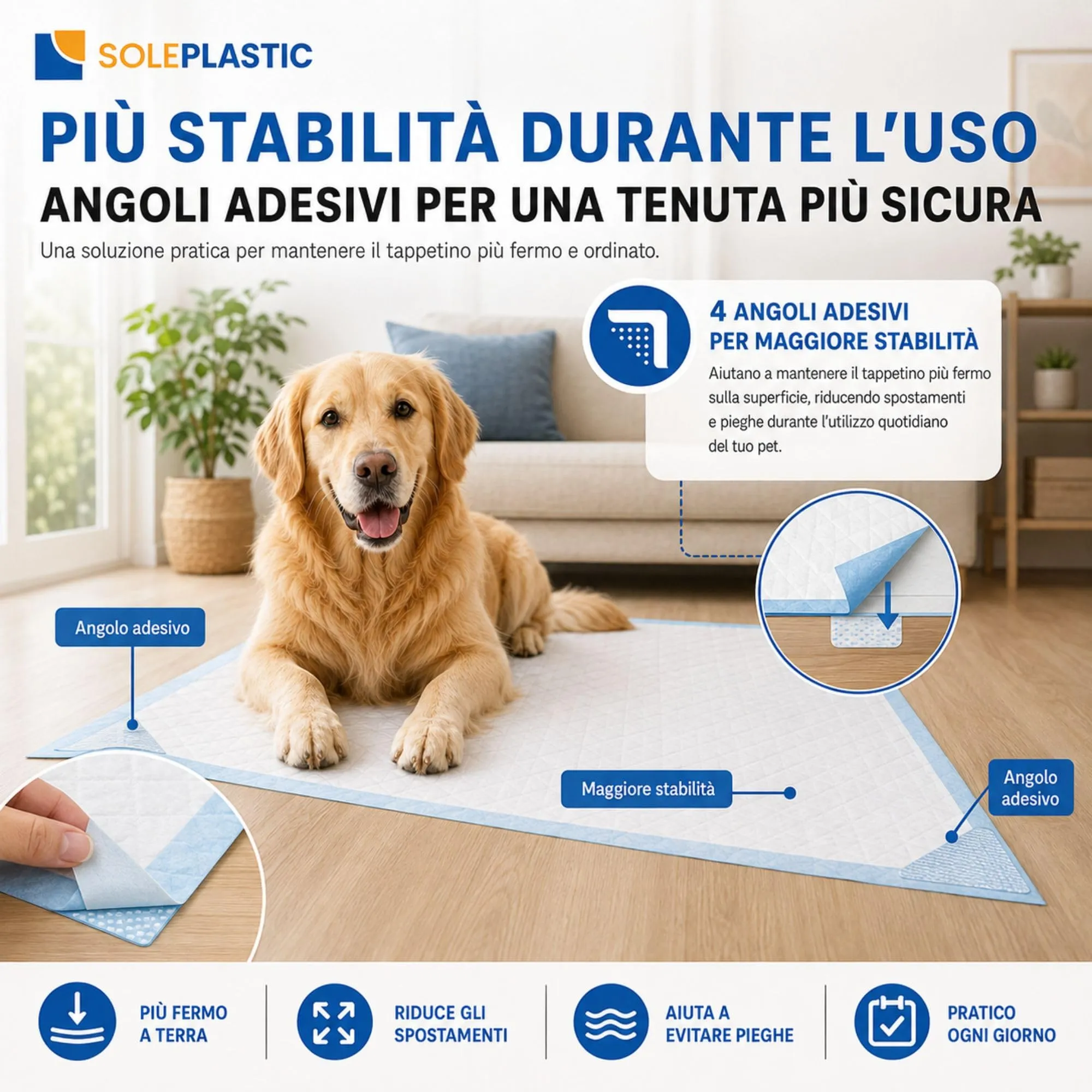 Soleplastic Traversine Cani 60x90, 5 Strati, Set 90 Pezzi - immagine 3