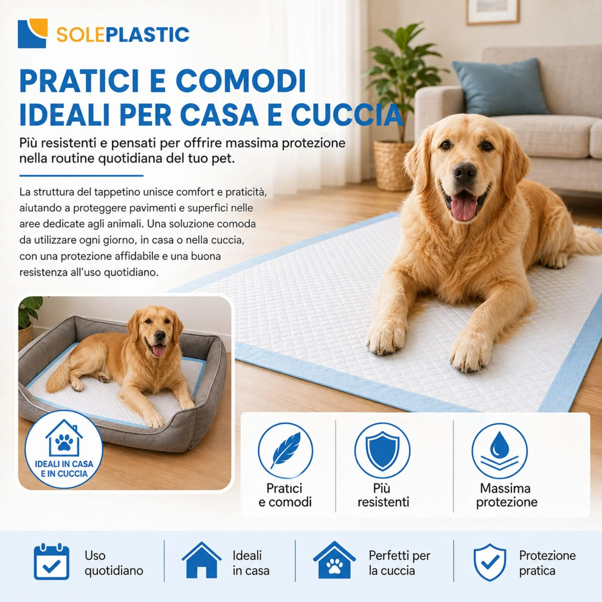 Soleplastic Traversine Cani 60x90, 5 Strati, Set 30 Pezzi - immagine 8