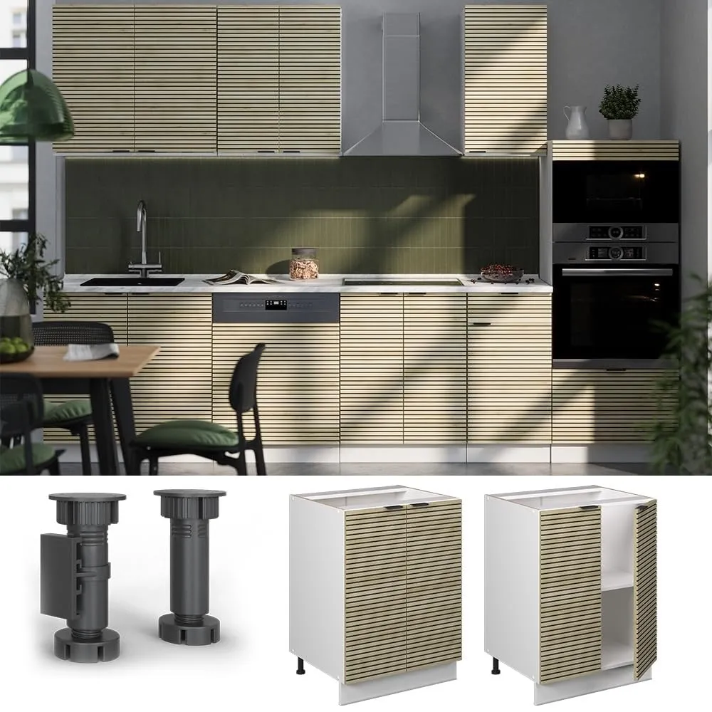Vicco Mobiletto base cucina Fame-Line, Pannello in quercia, 60 cm - immagine 5