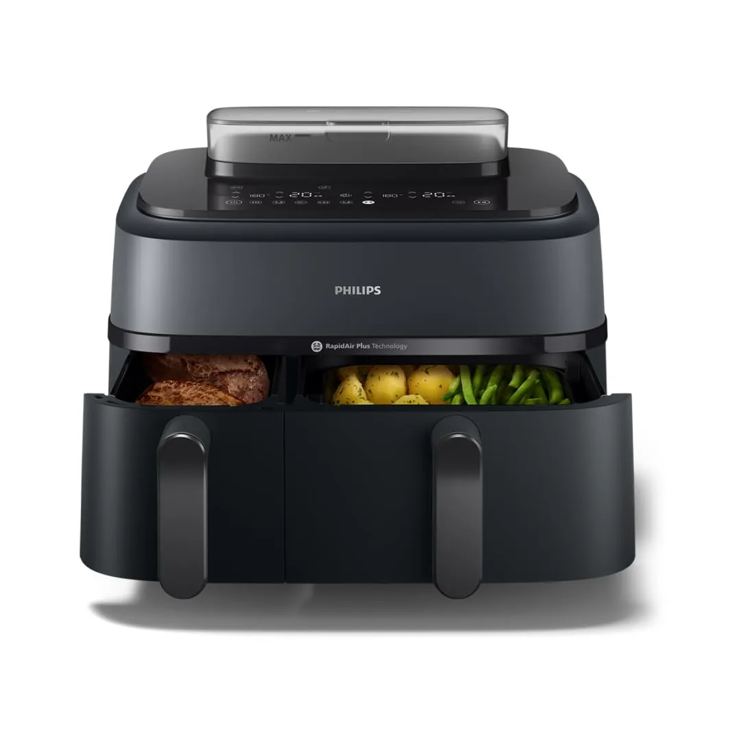 Philips Airfryer 5000 NA550/00 Doppio Cestello 9L con Vapore e RapidAir Plus - immagine 2