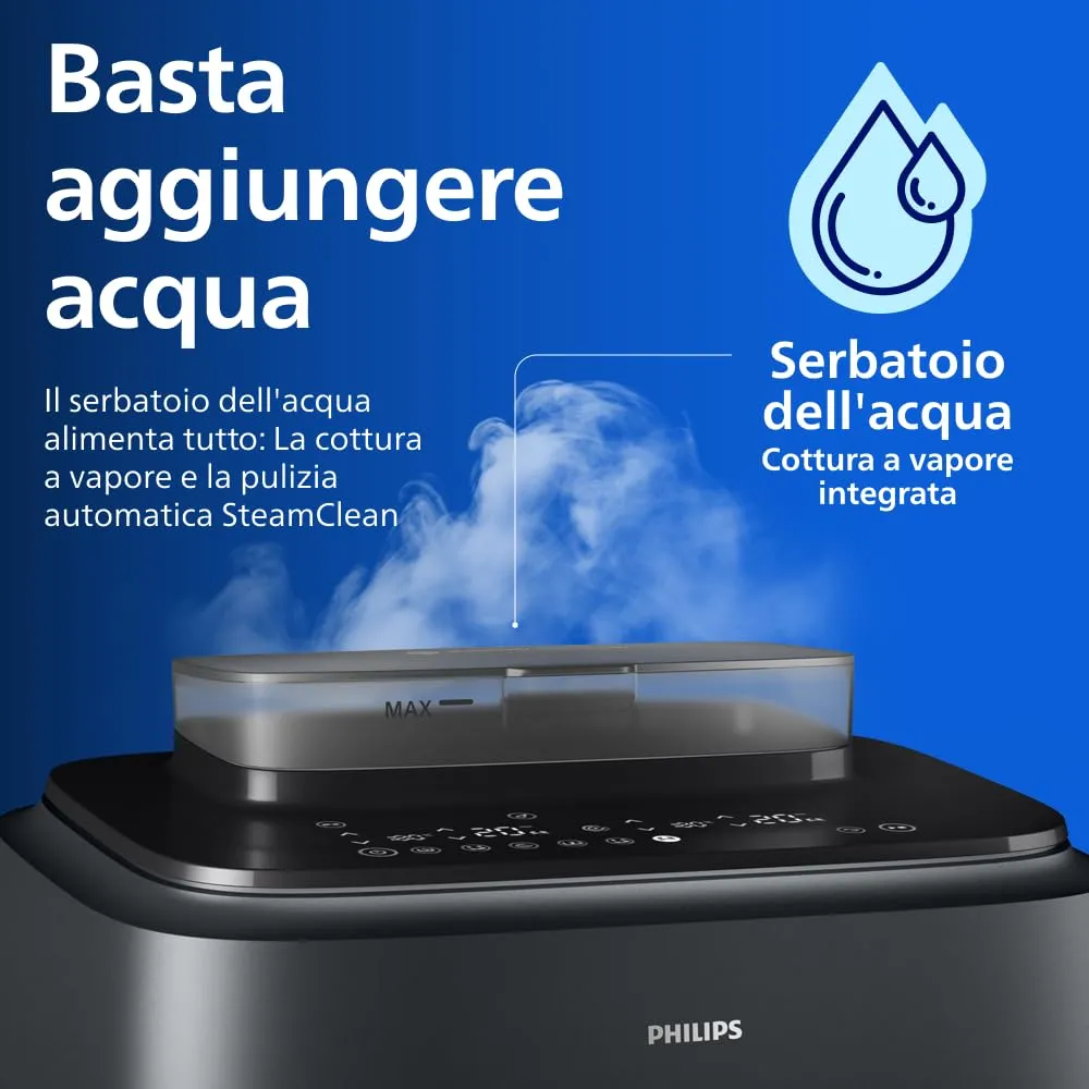 Philips Airfryer 5000 NA550/00 Doppio Cestello 9L con Vapore e RapidAir Plus - immagine 8