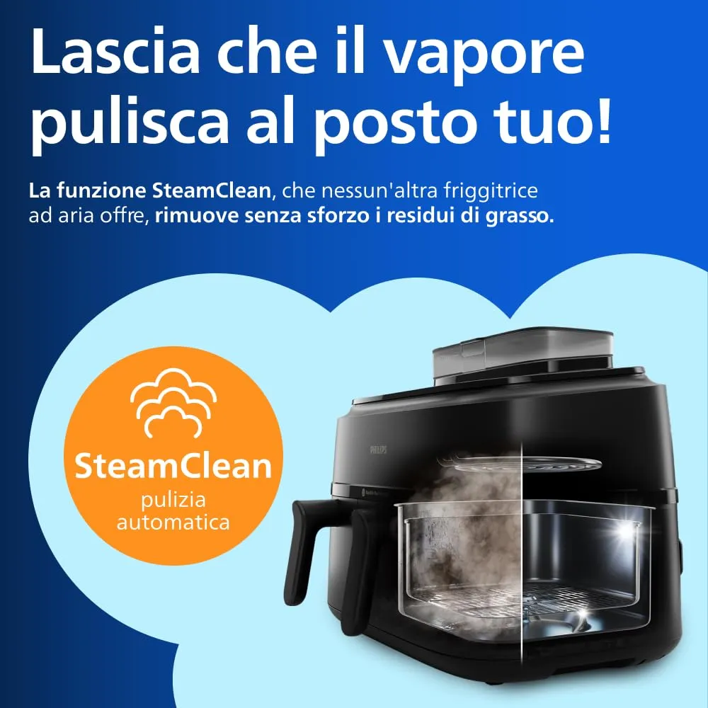 Philips Airfryer 5000 NA550/00 Doppio Cestello 9L con Vapore e RapidAir Plus - immagine 10