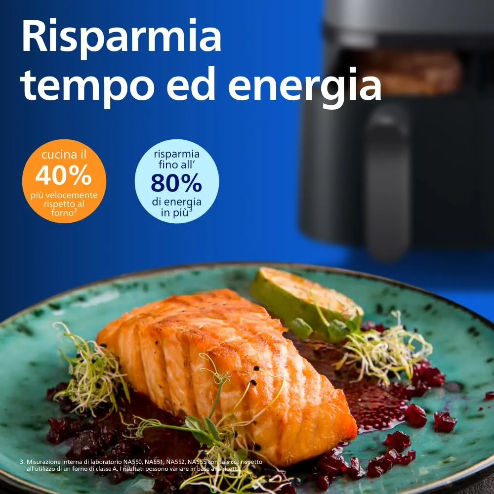 Philips Airfryer 5000 NA550/00 Doppio Cestello 9L con Vapore e RapidAir Plus - immagine 13