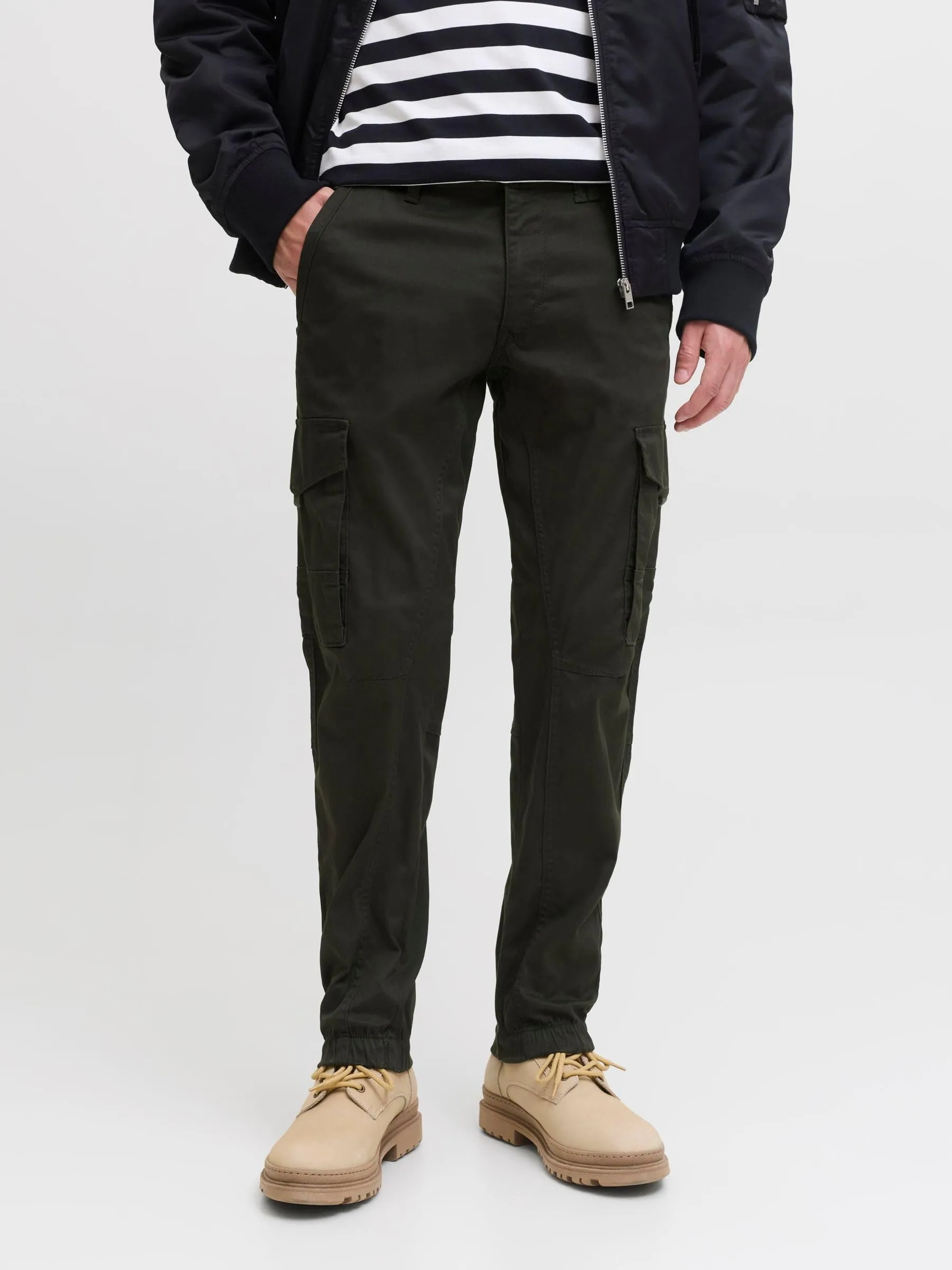 Jack & Jones Pantaloni Cargo Slim Fit Verde 34/34 - immagine 2