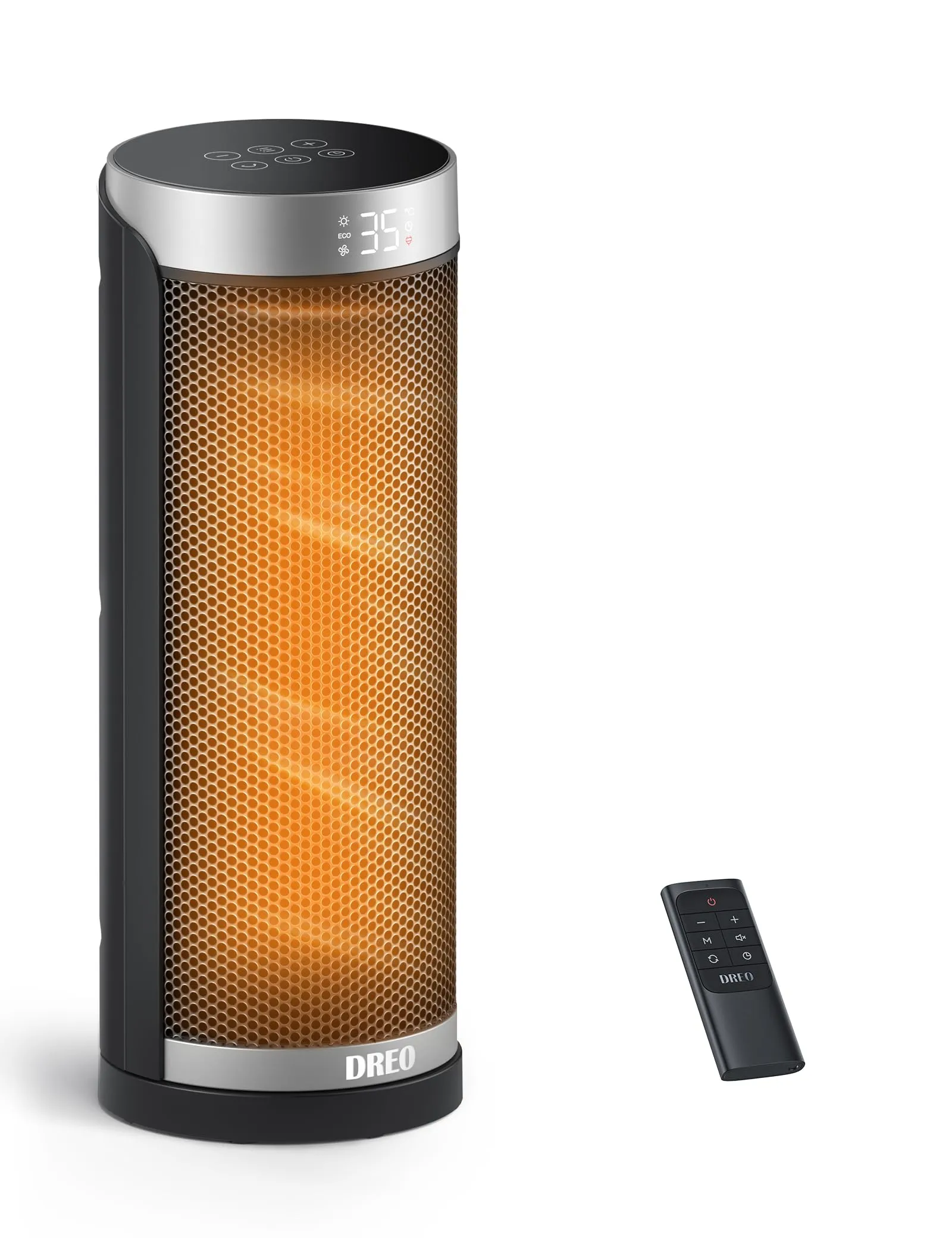 Dreo Solaris Slim H3 Termoventilatore in Ceramica PTC, Stufa Elettrica Oscillante con Telecomando e Timer - immagine 1