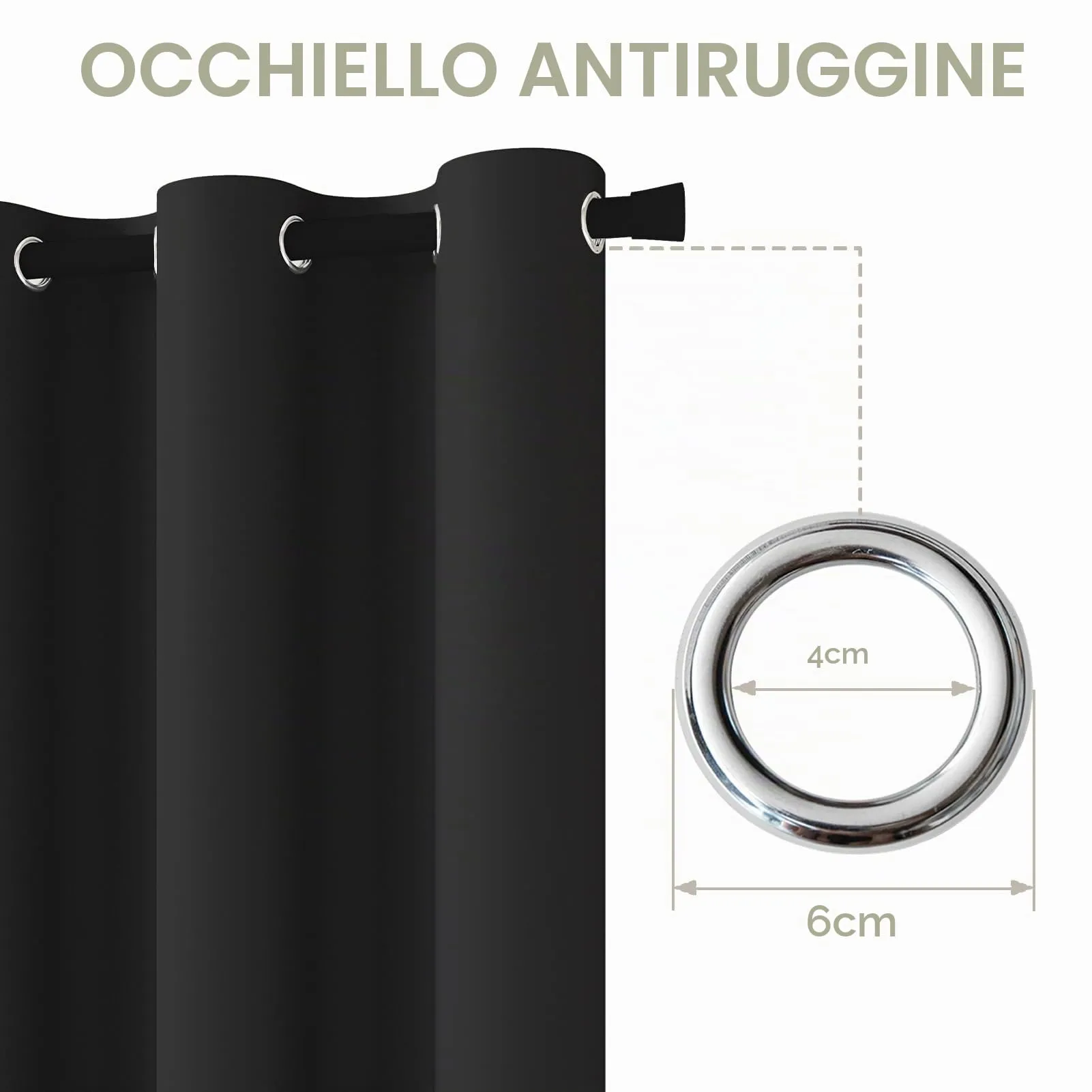 JCyh Tenda Oscurante Termica per Porta con Asta Telescopica, Nero, 132x195 cm - immagine 6