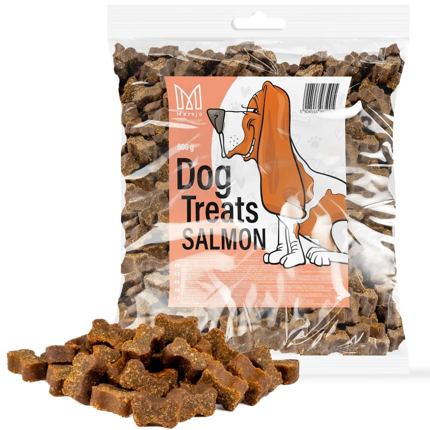 MERSJO Snack per Cani al Salmone, 500g - immagine 1
