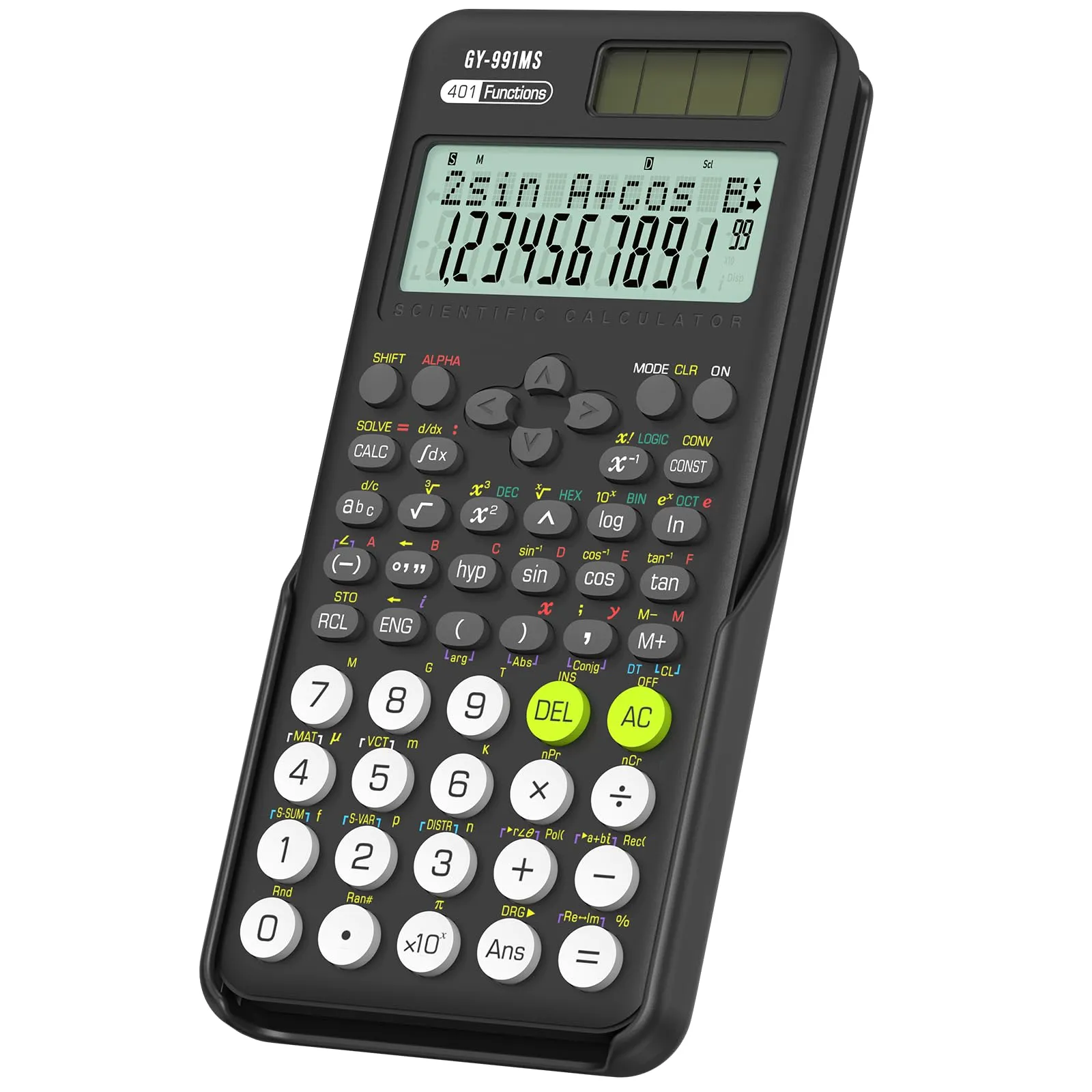 ROATEE 991MS Calcolatrice Scientifica 401 Funzioni con Display a 2 Righe e Doppia Alimentazione - immagine 1