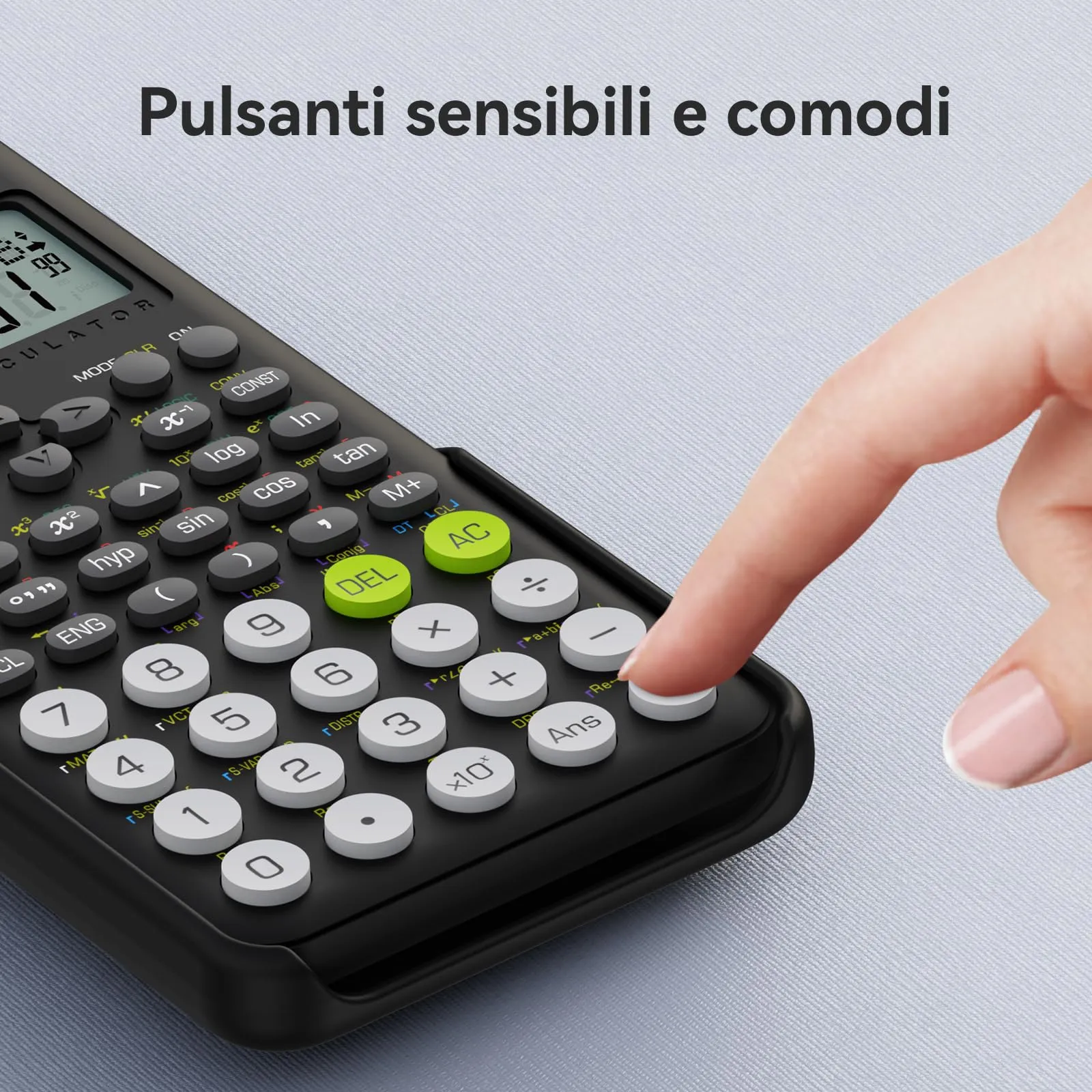 ROATEE 991MS Calcolatrice Scientifica 401 Funzioni con Display a 2 Righe e Doppia Alimentazione - immagine 5