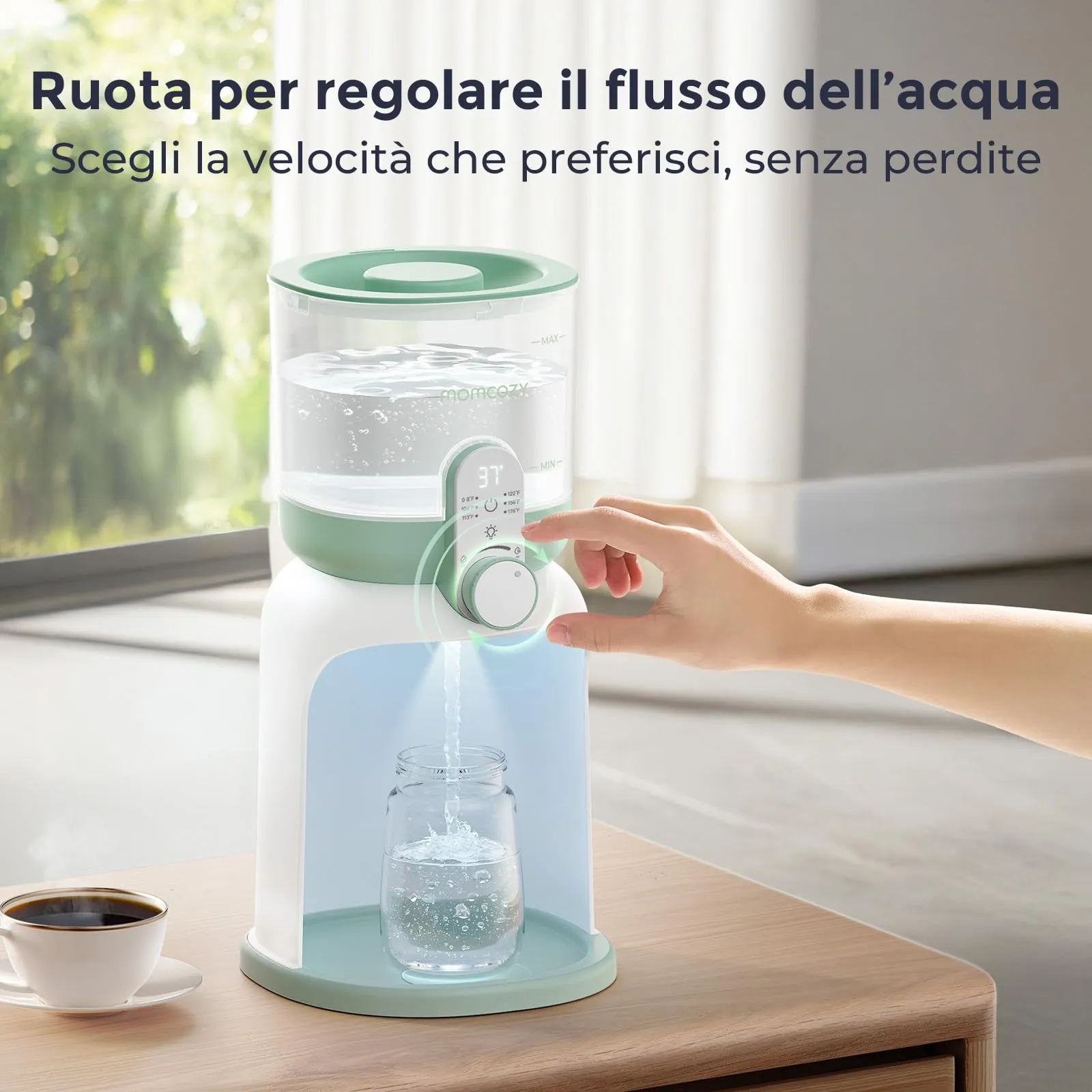 Momcozy Scaldacqua Istantaneo Biberon 1685 ml con Doppia Luce Notturna - immagine 2
