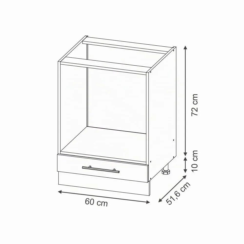 Vicco Fame-Line Mobile per Forno da Incasso, Pannello in Quercia, 60 cm - immagine 2