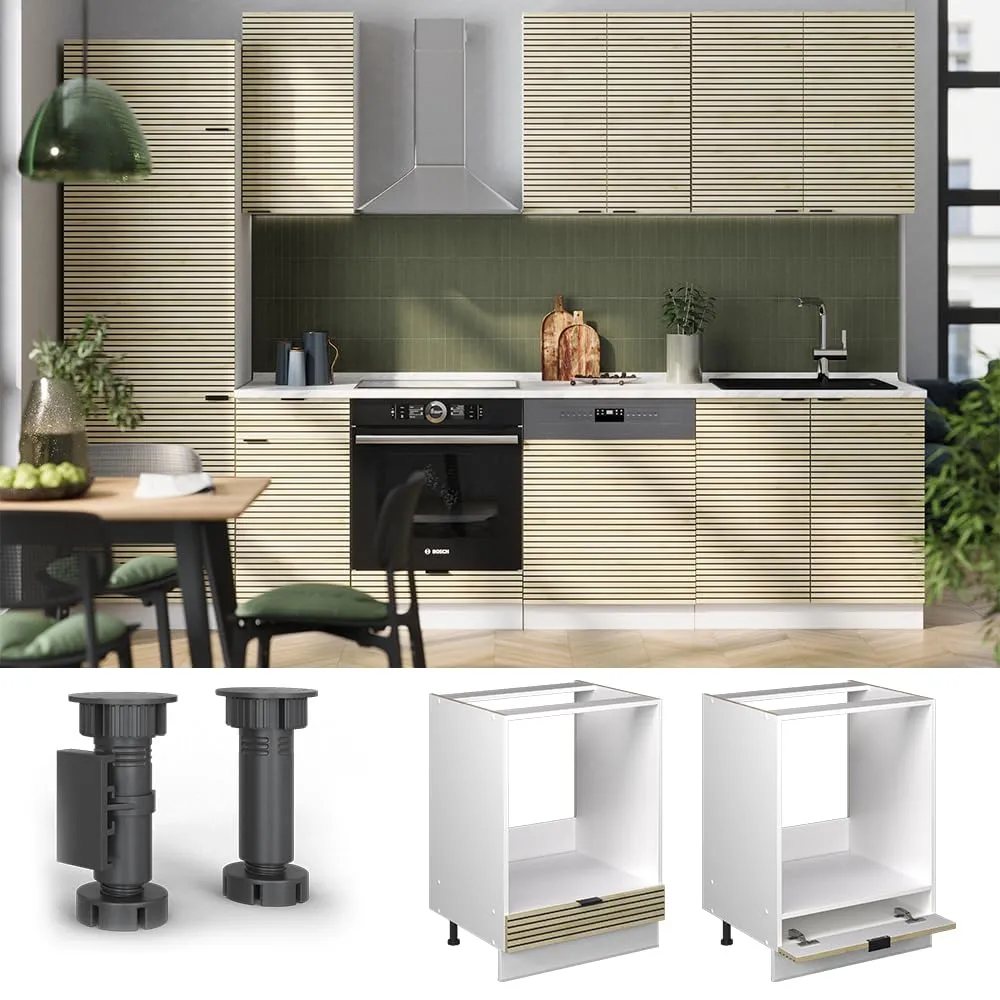 Vicco Fame-Line Mobile per Forno da Incasso, Pannello in Quercia, 60 cm - immagine 4