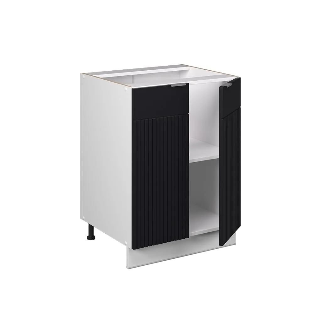 Vicco Mobile base cucina Fame-Line, Nero rigato, 60 cm - immagine 6