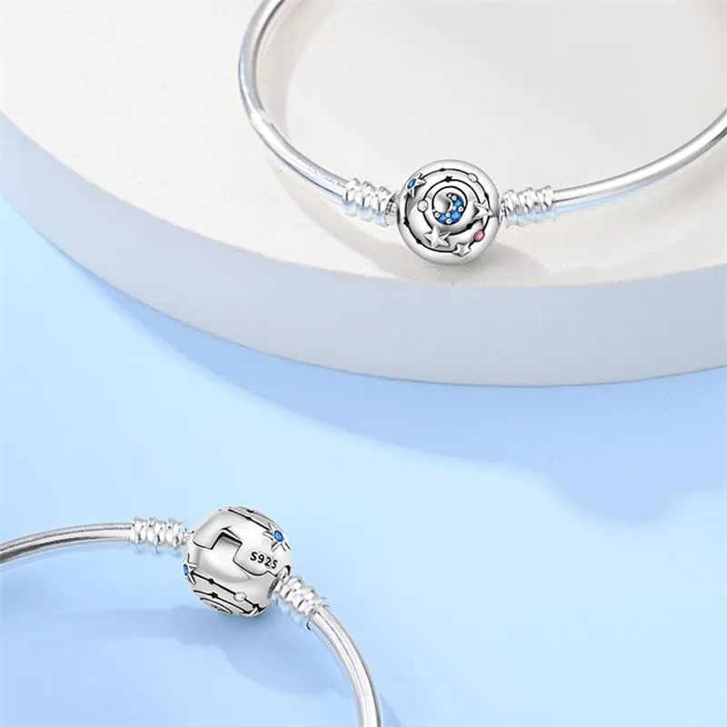 KUNSIR Moments Bracciale Snake in Argento Sterling 925 per Ciondolo Compatibile con Pandora, 18cm - immagine 2