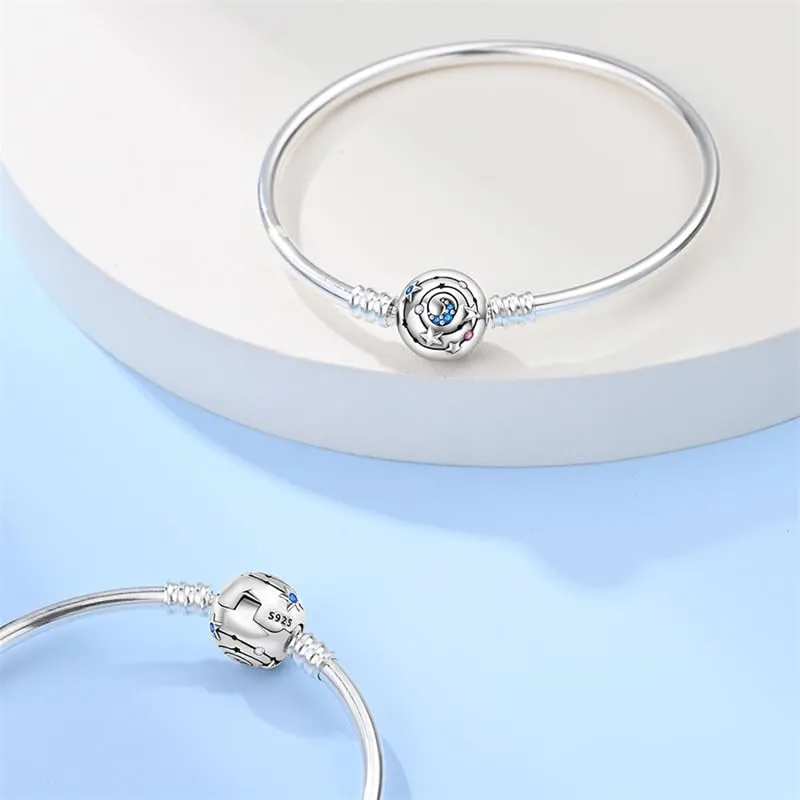 KUNSIR Moments Bracciale Snake in Argento Sterling 925 per Ciondolo Compatibile con Pandora, 18cm - immagine 3