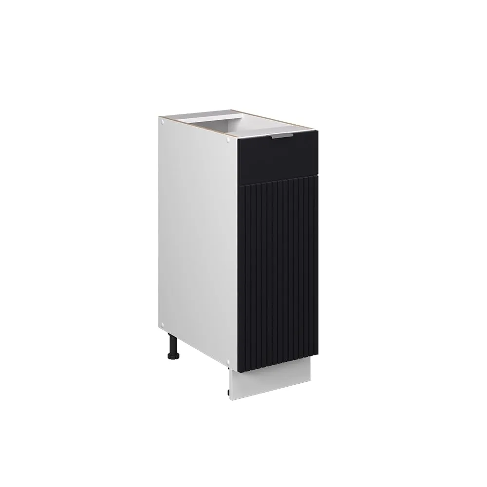 Vicco Fame-Line Colonna Dispensa Cucina, Nero Rigato, 30 cm - immagine 1