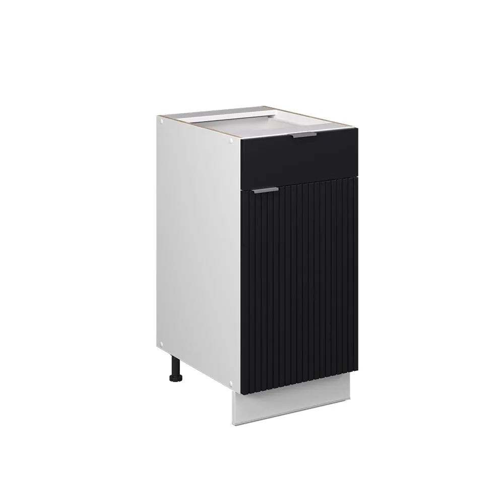 Vicco Fame-Line Mobiletto base per cucina, Nero rigato, 40 cm - immagine 1