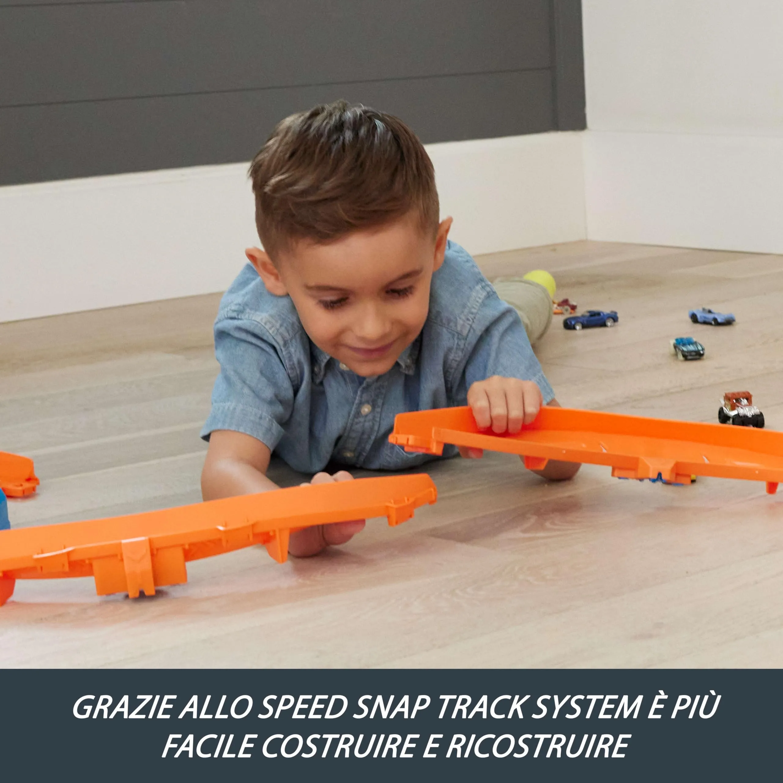 Hot Wheels Track Creator Boosted Jump Speedway Set with Car - immagine 2