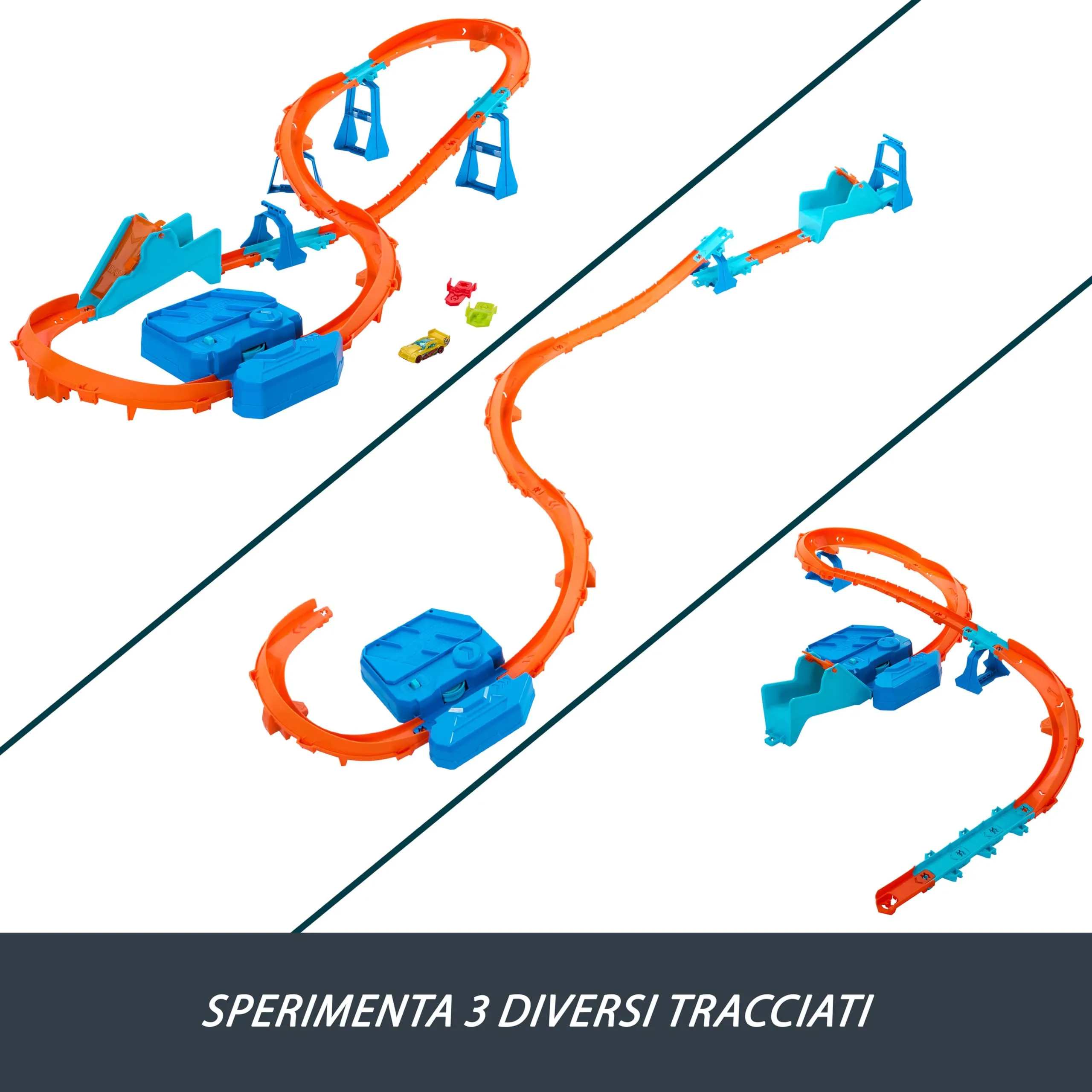 Hot Wheels Track Creator Boosted Jump Speedway Set with Car - immagine 4