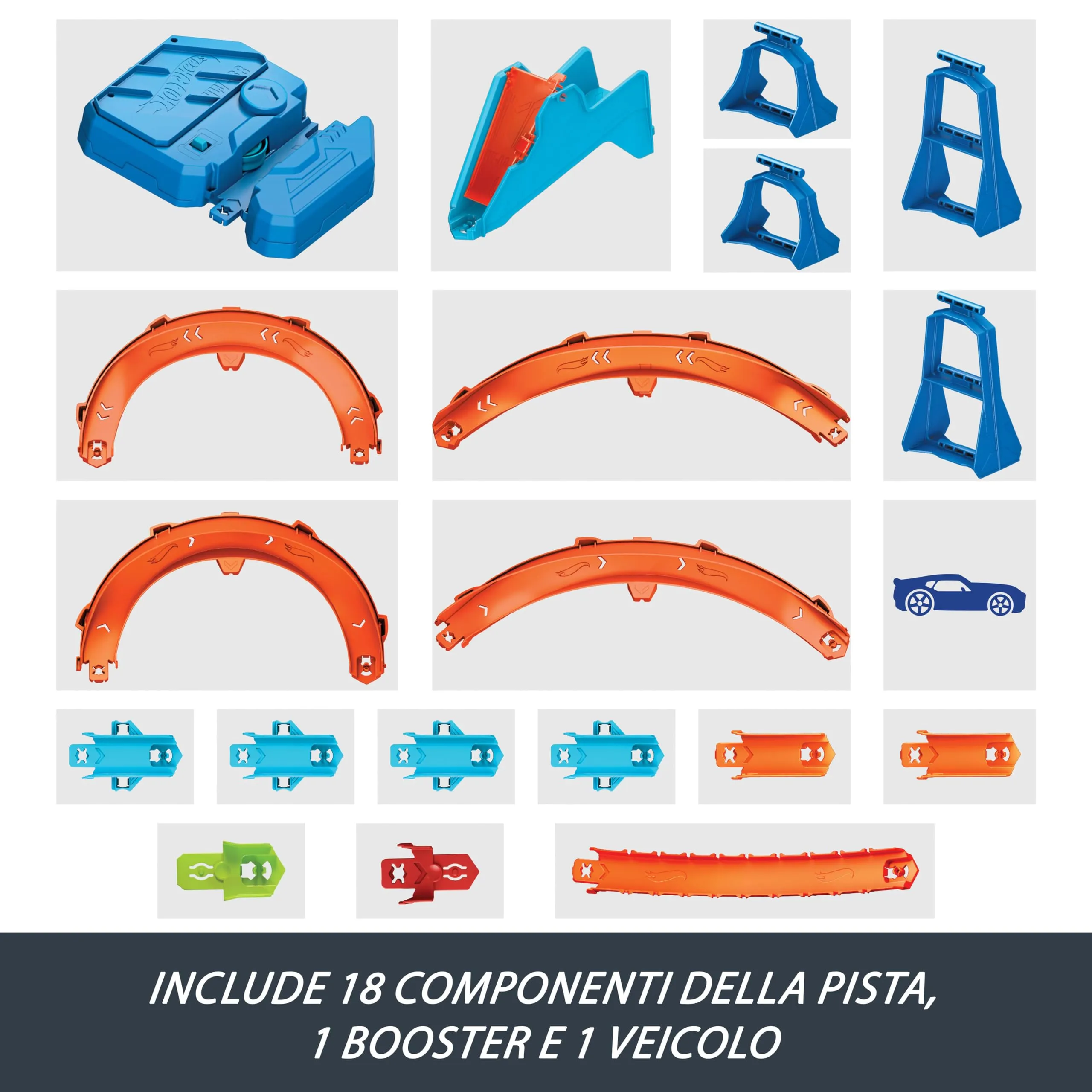 Hot Wheels Track Creator Boosted Jump Speedway Set with Car - immagine 5