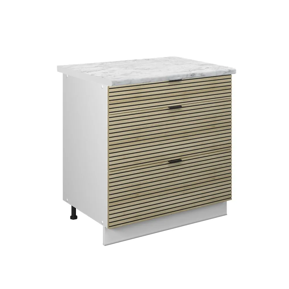 Vicco Mobiletto Base per Cucina Fame-Line, Pannello in Quercia, 80 cm - immagine 1
