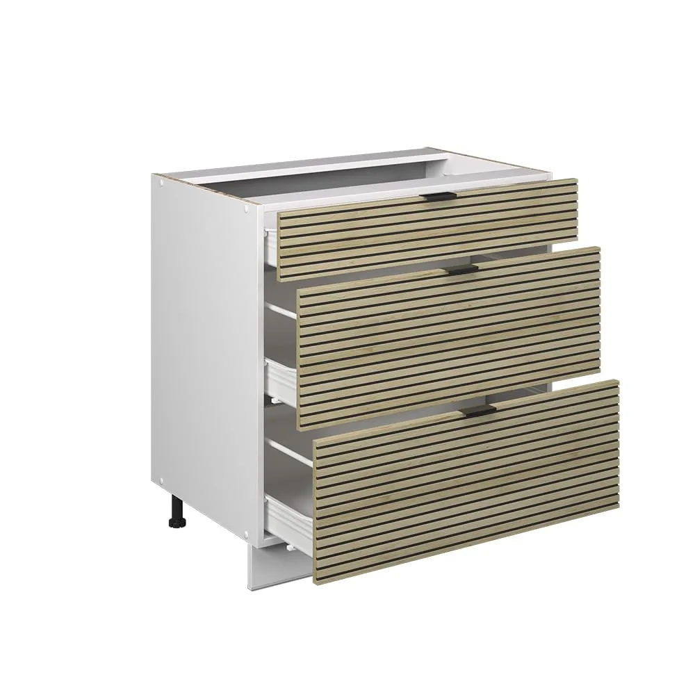 Vicco Mobiletto Base per Cucina Fame-Line, Pannello in Quercia, 80 cm - immagine 6