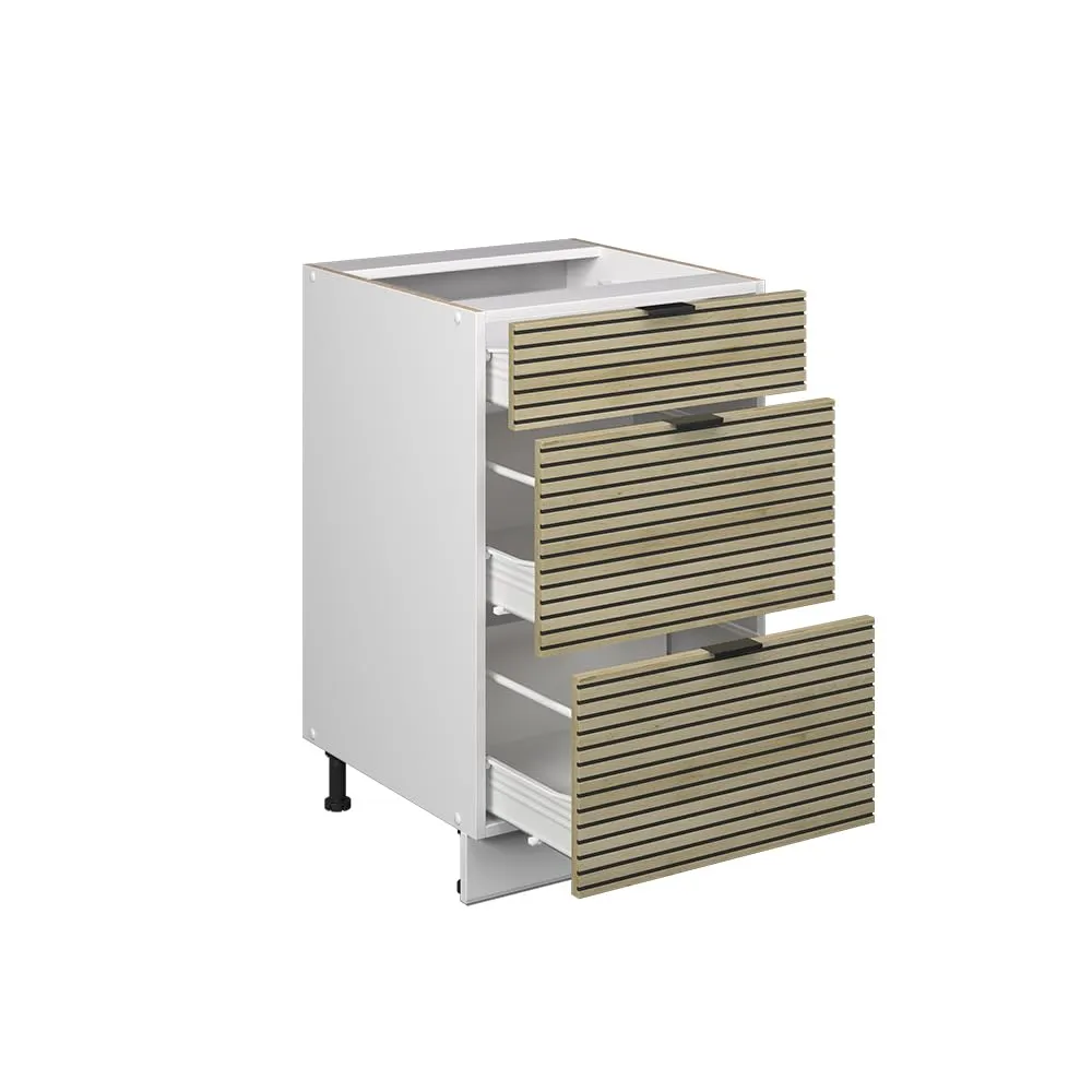 Vicco Mobiletto base per cucina Fame-Line, Pannello in quercia, 50 cm - immagine 5