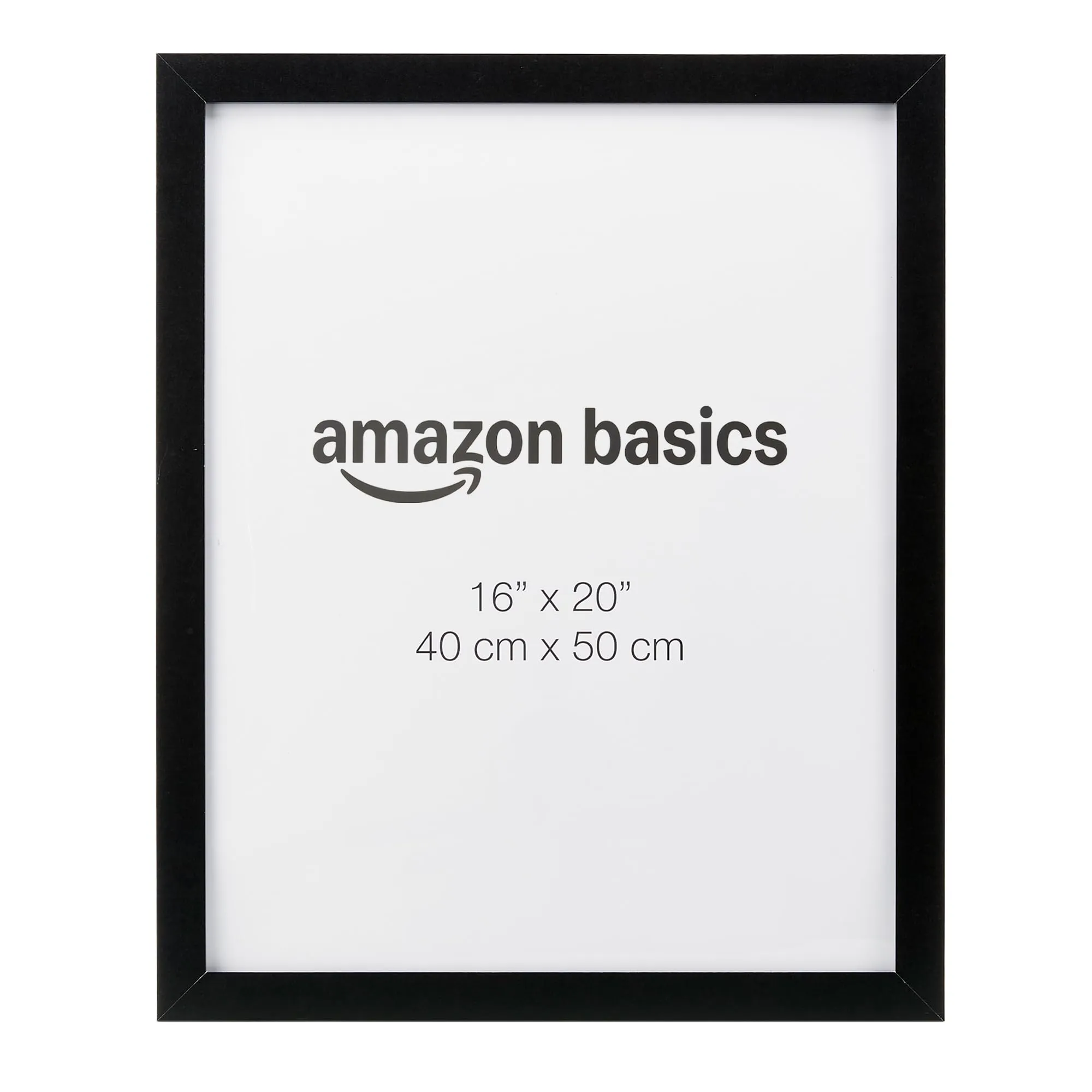 Amazon Basics Cornice Rettangolare in Legno per Poster/Foto, 40cm x 50cm, Nero - immagine 1