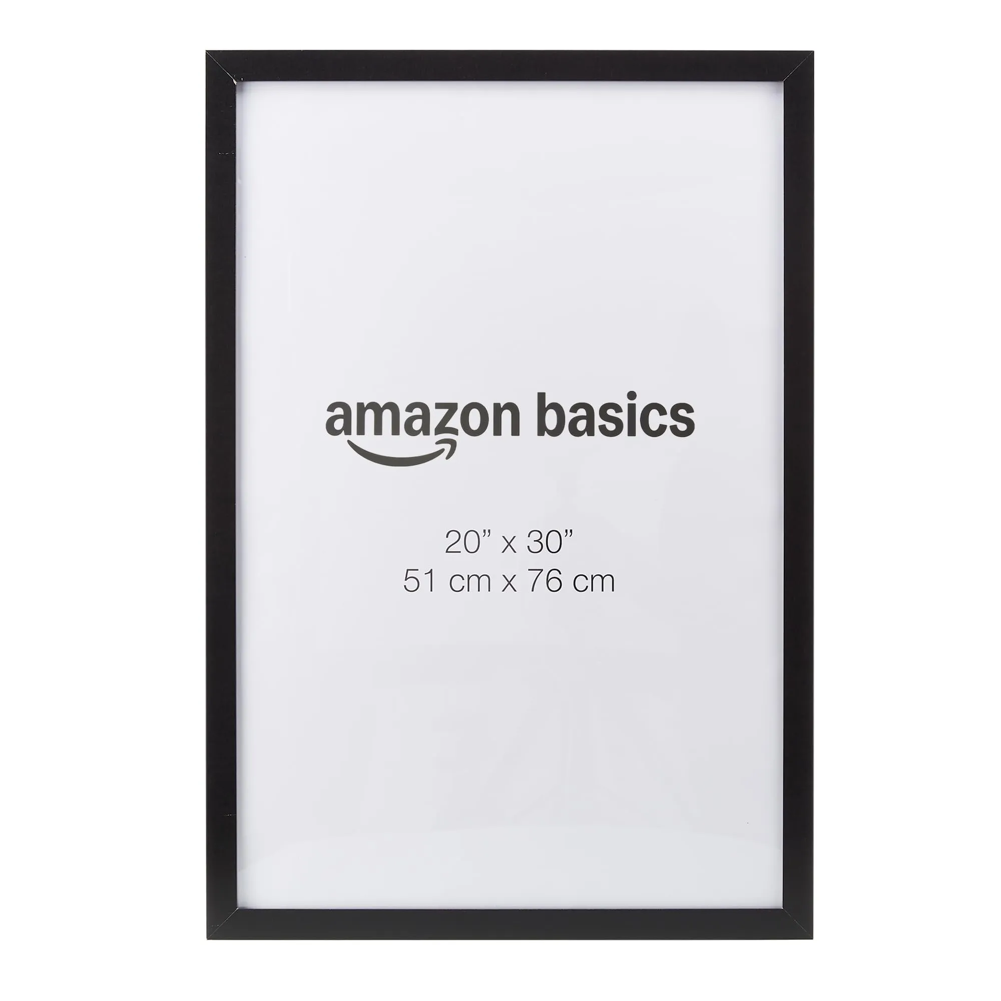 Amazon Basics Cornice Rettangolare in Legno per Poster/Foto, 51cm x 76cm, Nero - immagine 1