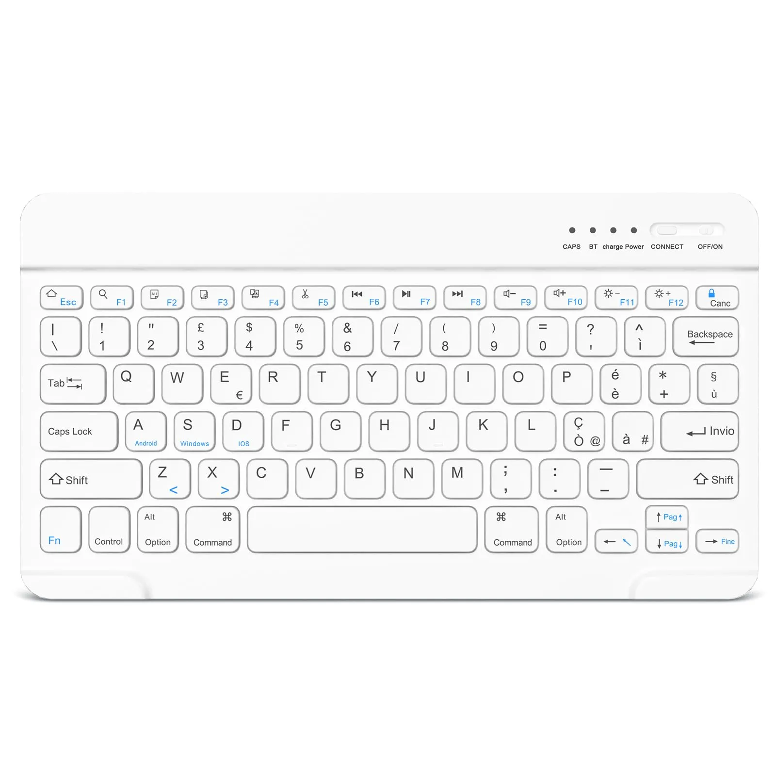 HZD Tastiera Wireless Bluetooth Universale Ultra Sottile Ricaricabile - immagine 1
