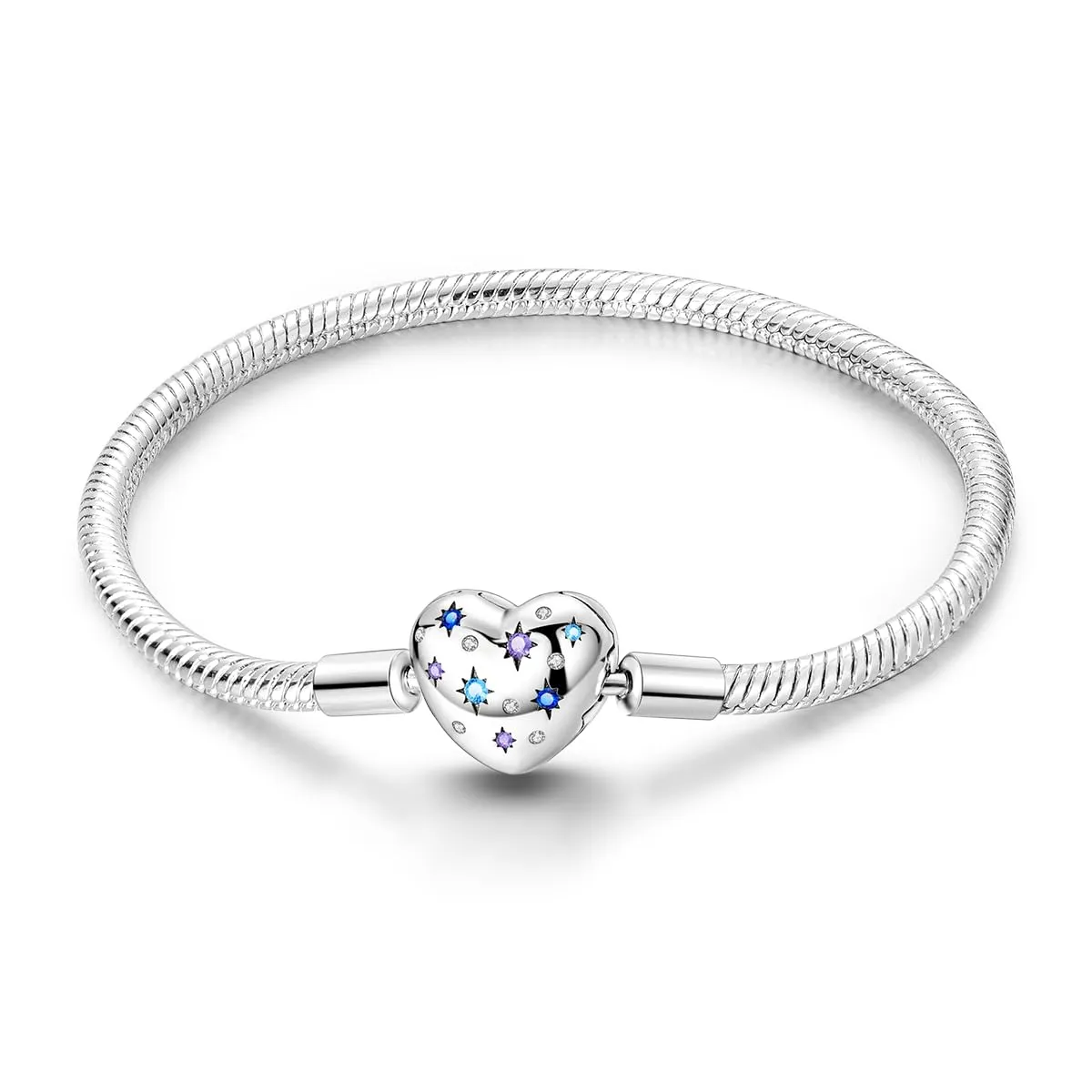 KUNSIR Bracciale Snake in Argento Sterling 925 per Ciondoli Compatibile con Pandora, 20cm - immagine 1