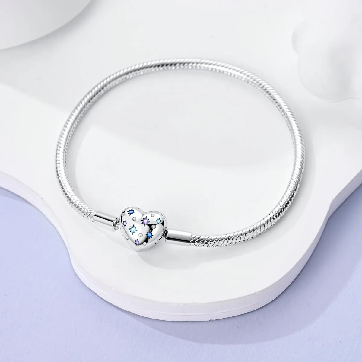 KUNSIR Moments Bracciale Donna in Argento Sterling 925 Snake, Compatibile con Pandora, 19cm - immagine 2