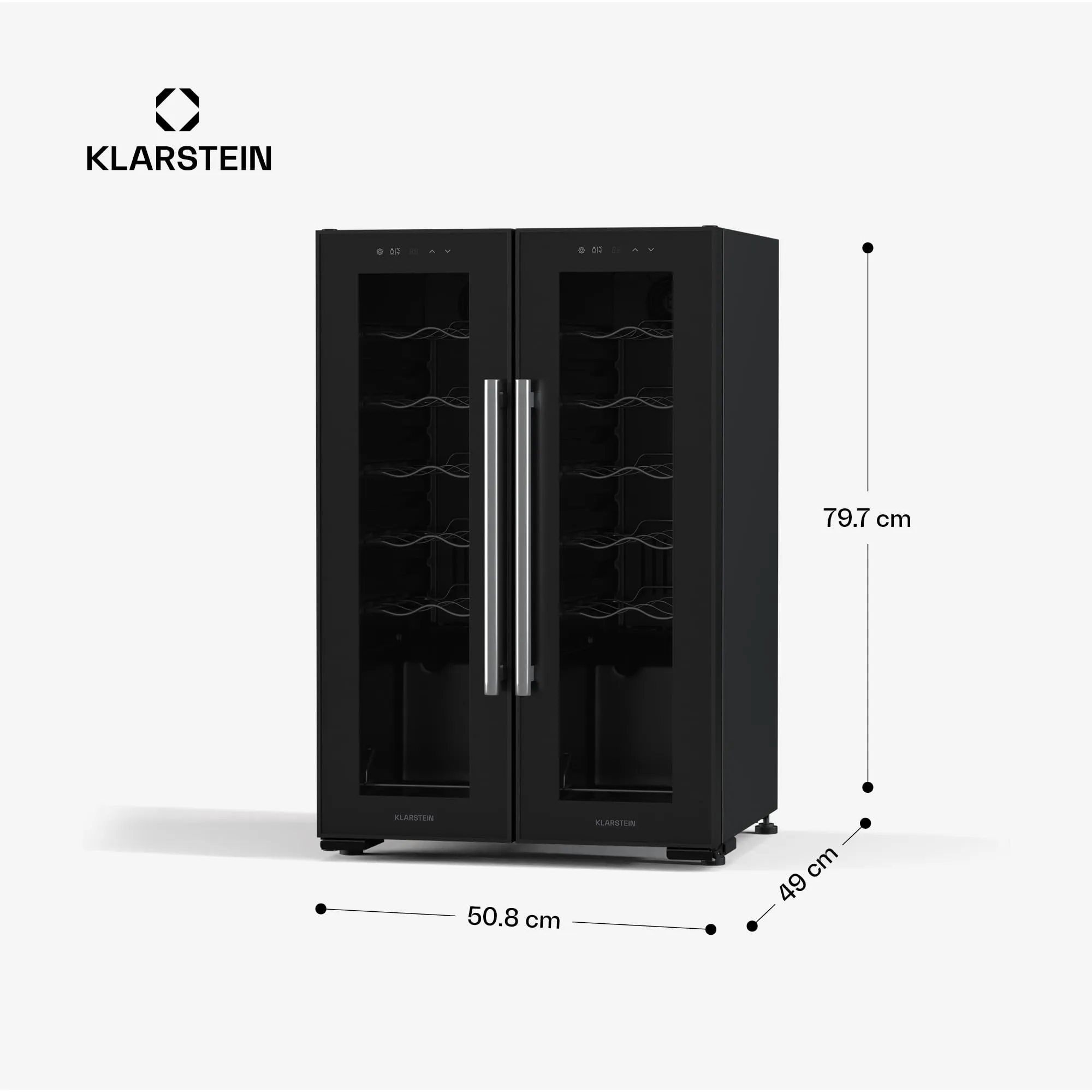 Klarstein Shiraz Cantinetta Climatizzata per Vino a 2 Zone, 24 Bottiglie, 5-18°C - immagine 7
