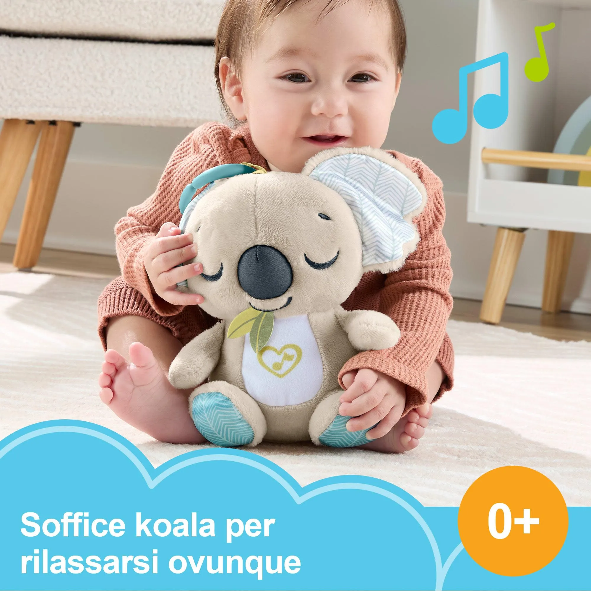 Fisher-Price Koala Rilassante Peluche Portatile con Unità Sonora JBD65 - immagine 2