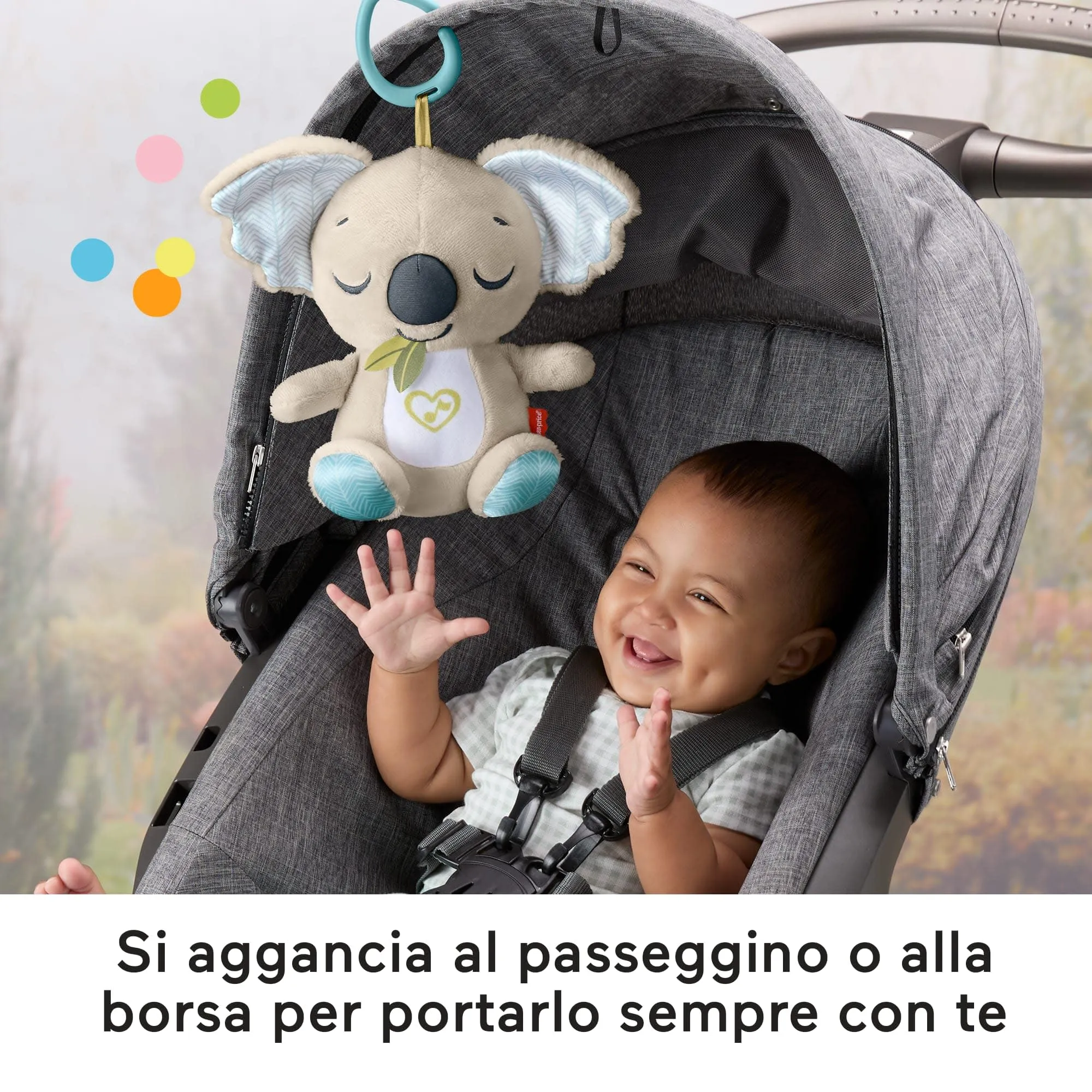 Fisher-Price Koala Rilassante Peluche Portatile con Unità Sonora JBD65 - immagine 4