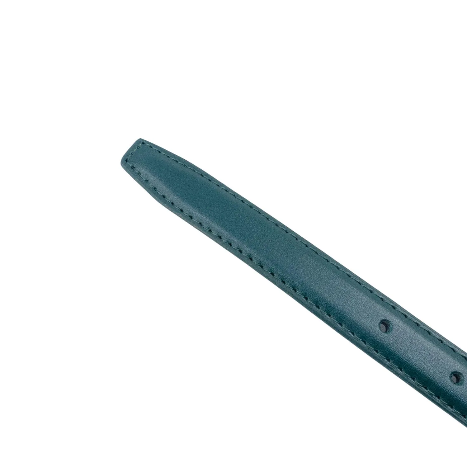 YEHMAN Cintura da donna in crosta di pelle di vacchetta, 2 cm x 120 cm, verde scuro - immagine 6