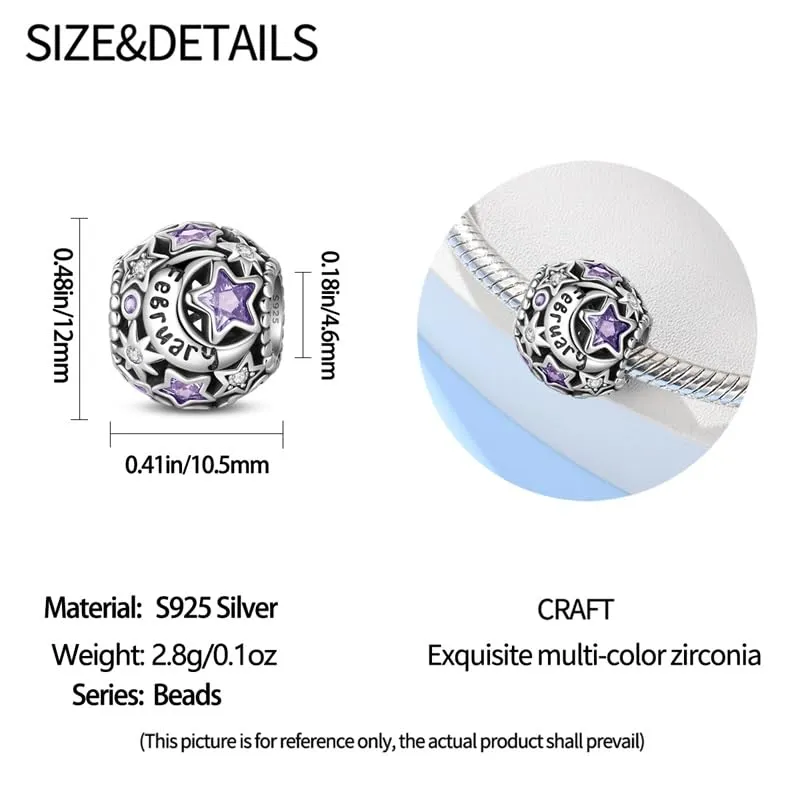 KUNSIR Bead Charm in Argento Sterling 925 con Cubic Zirconia per Braccialetti e Collane Europei - immagine 5